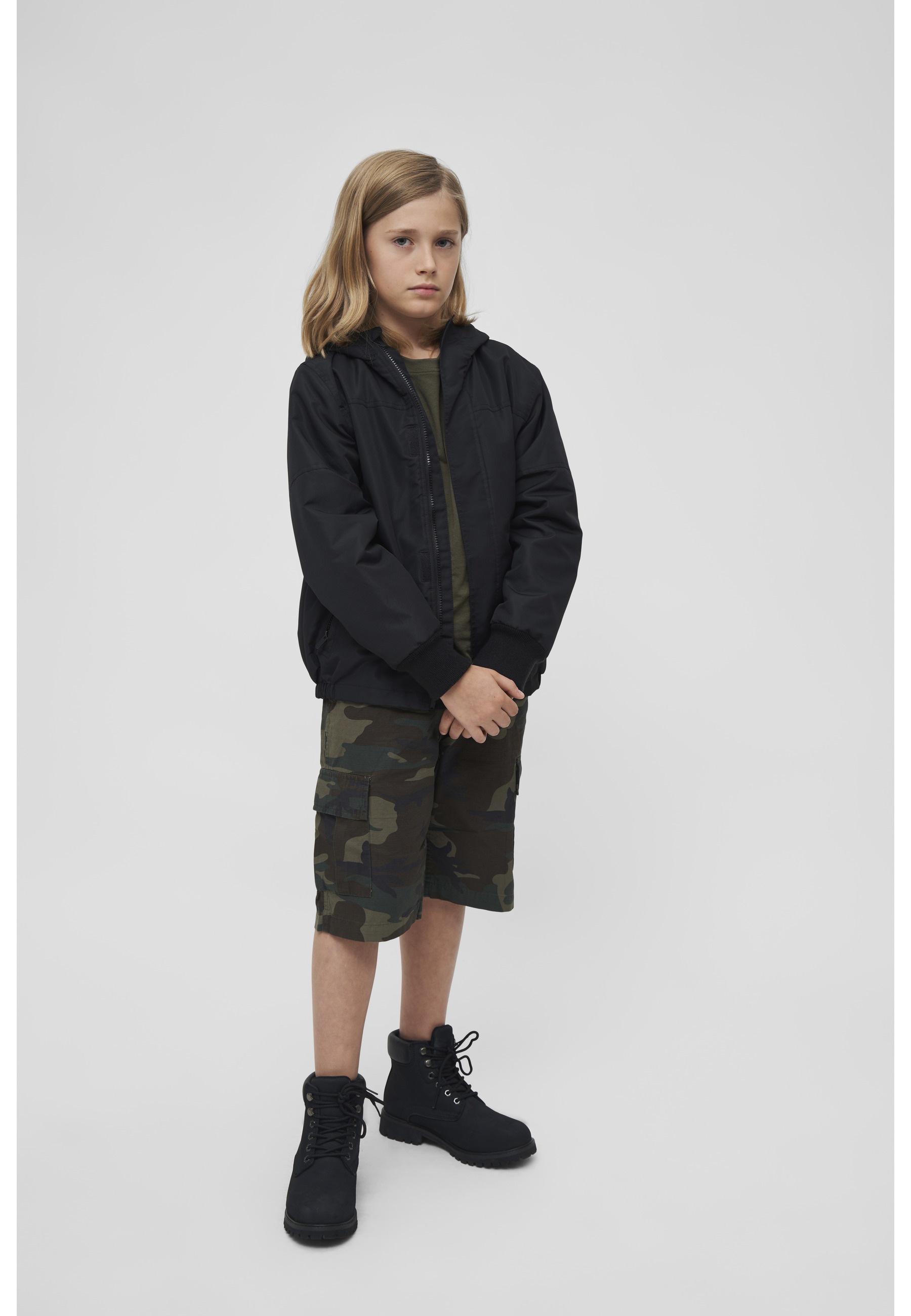 Brandit Allwetterjacke »Brandit Unisex Kids Windbreaker Frontzip« 1 Stk. tlg. mit Kapuze
