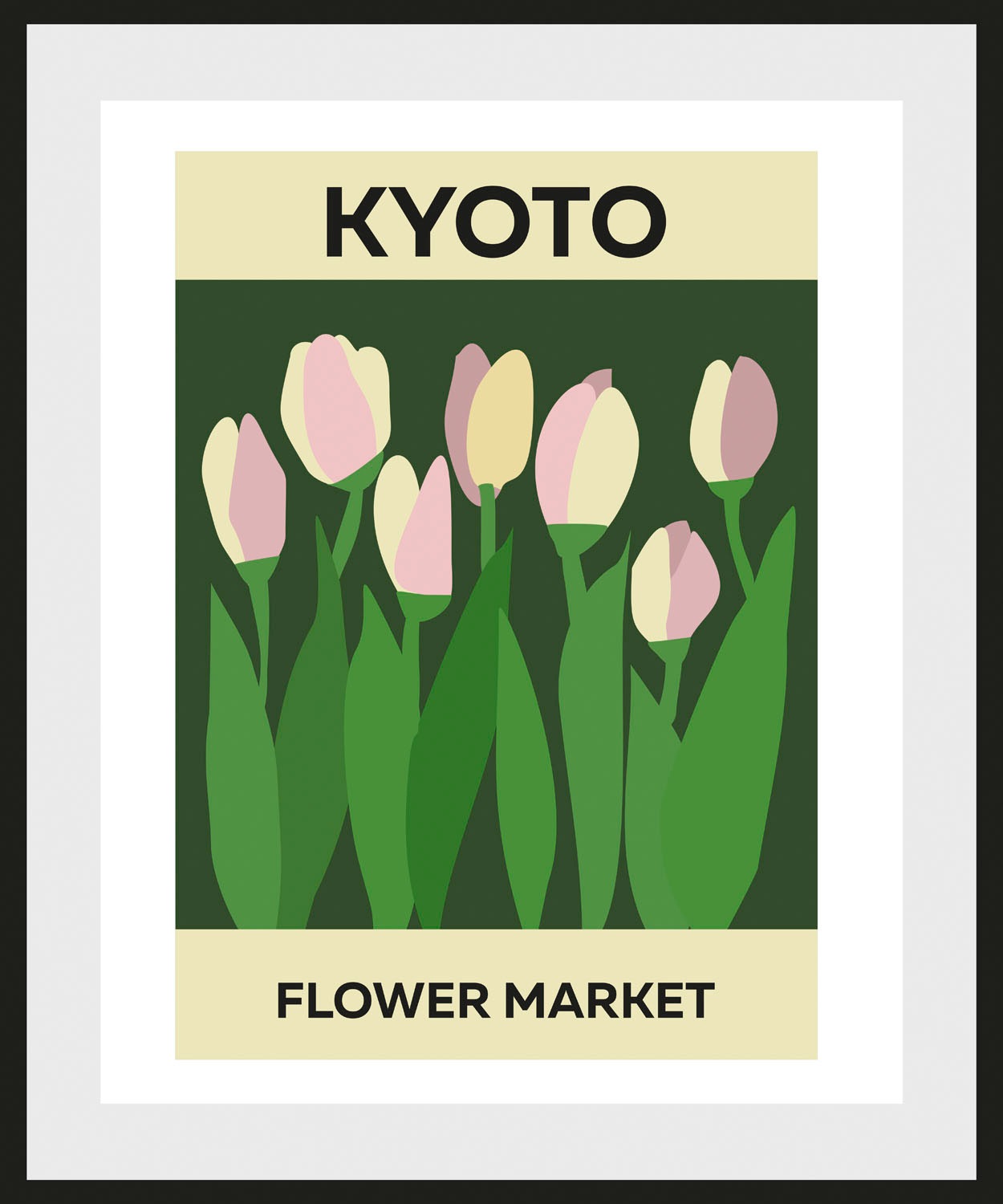 queence Bild »Tulpen«, (1 St.), HD Premium Poster-Druck inkl. Holzrahmen günstig online kaufen