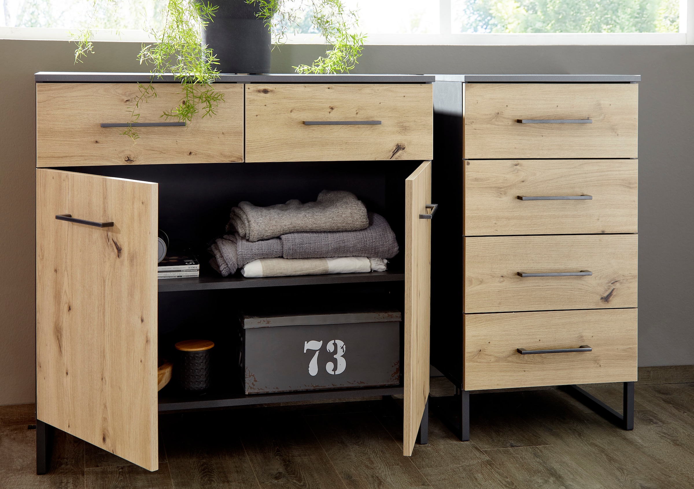rauch Kombikommode »Holmes«, im modernen Industrial Style