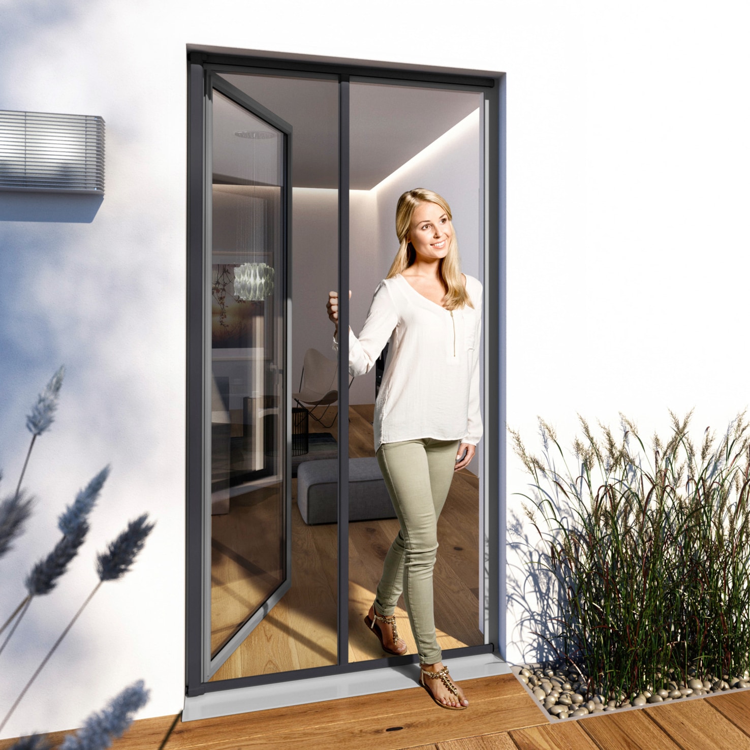 Windhager Insektenschutz-Tür »Rollotür PLUS«, BxH: 225x160 cm
