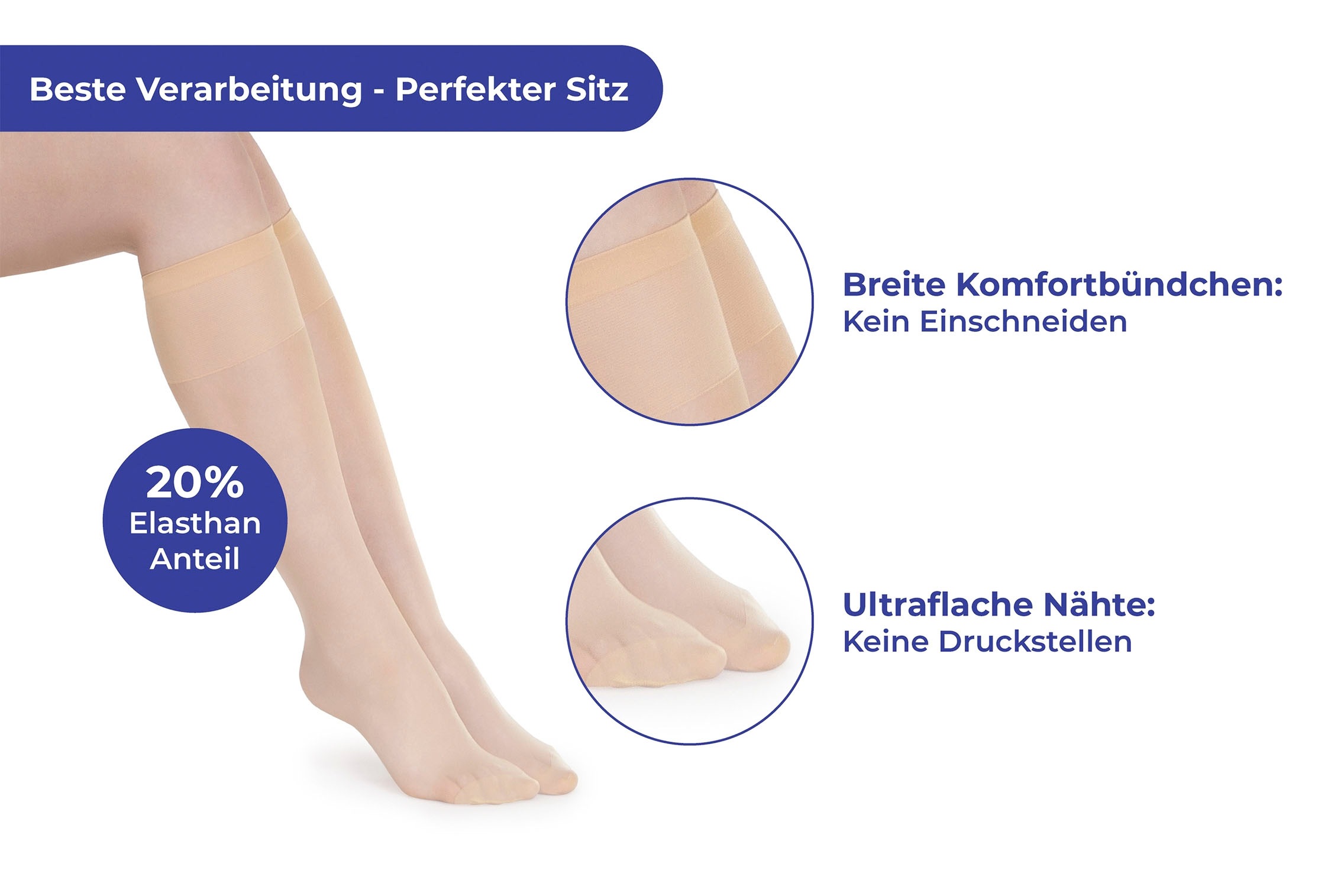 Maximex Anziehhilfe »für Strümpfe, mit 3 Paar Stützstrümpfen mit Aloe Vera«, (Set), in Einheitsgröße