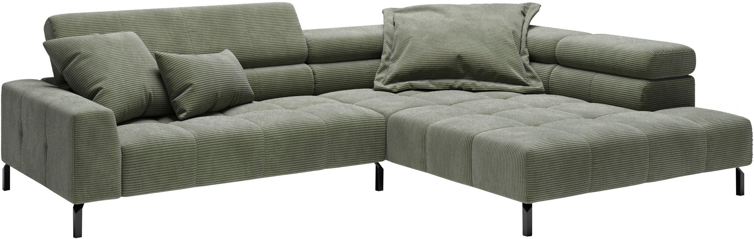 Places of Style Ecksofa »Claya, L-Form, incl. Kopfteilverstellung, Breite 311 cm«, wahlweise elektrischer Sitzvorzug