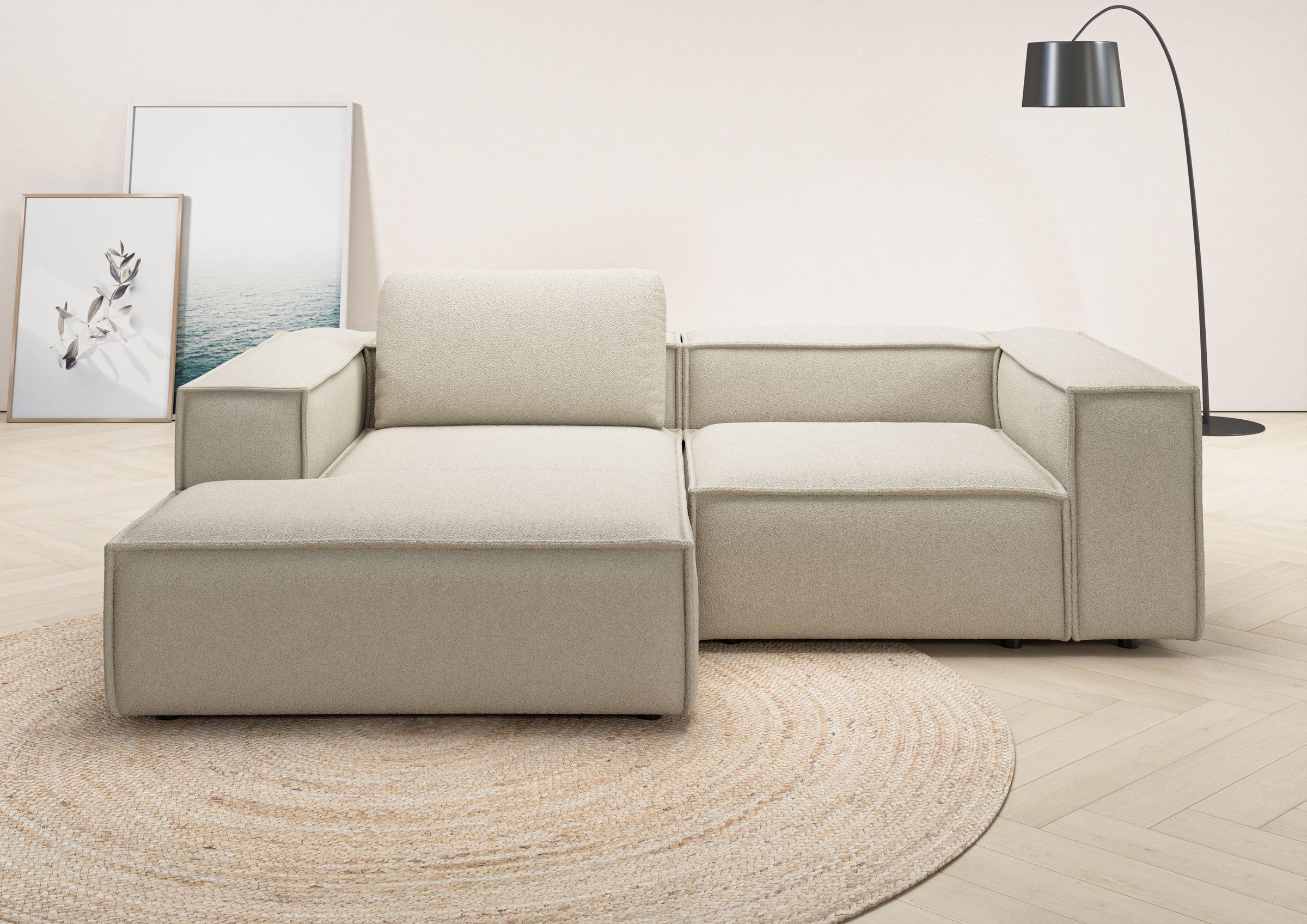 Home affaire Ecksofa »Watertown, kompakte L-Form, 246 cm breite für kleiner günstig online kaufen