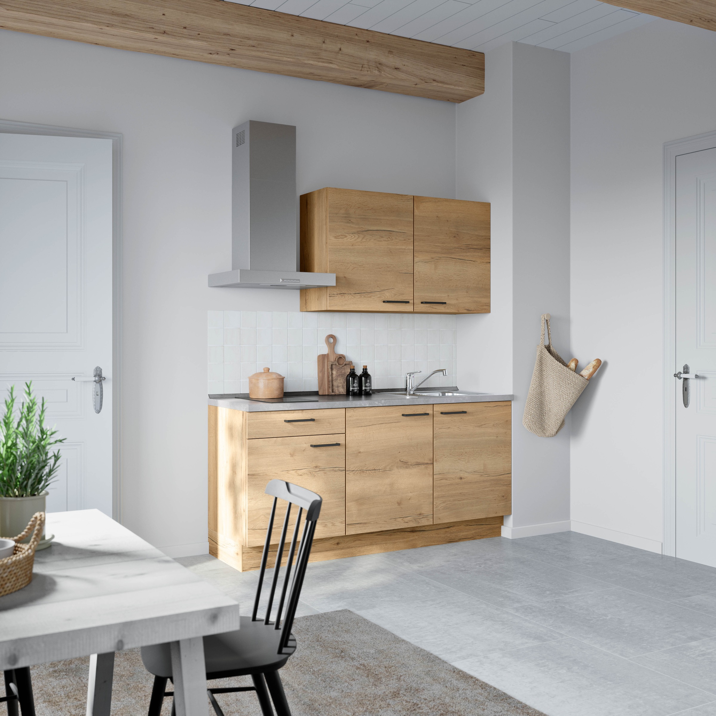nobilia® Küchenzeile »"Structura I"«, vormontiert, Ausrichtung wählbar, Breite 180 cm, wahlw. mit E-Geräten
