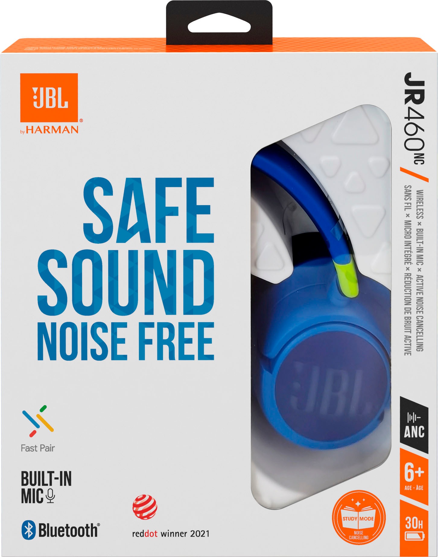 JBL Kinder-Kopfhörer »JR460NC«, Bluetooth-A2DP Bluetooth-AVRCP Bluetooth-HFP, Noise-Cancelling, Active Noise Cancelling