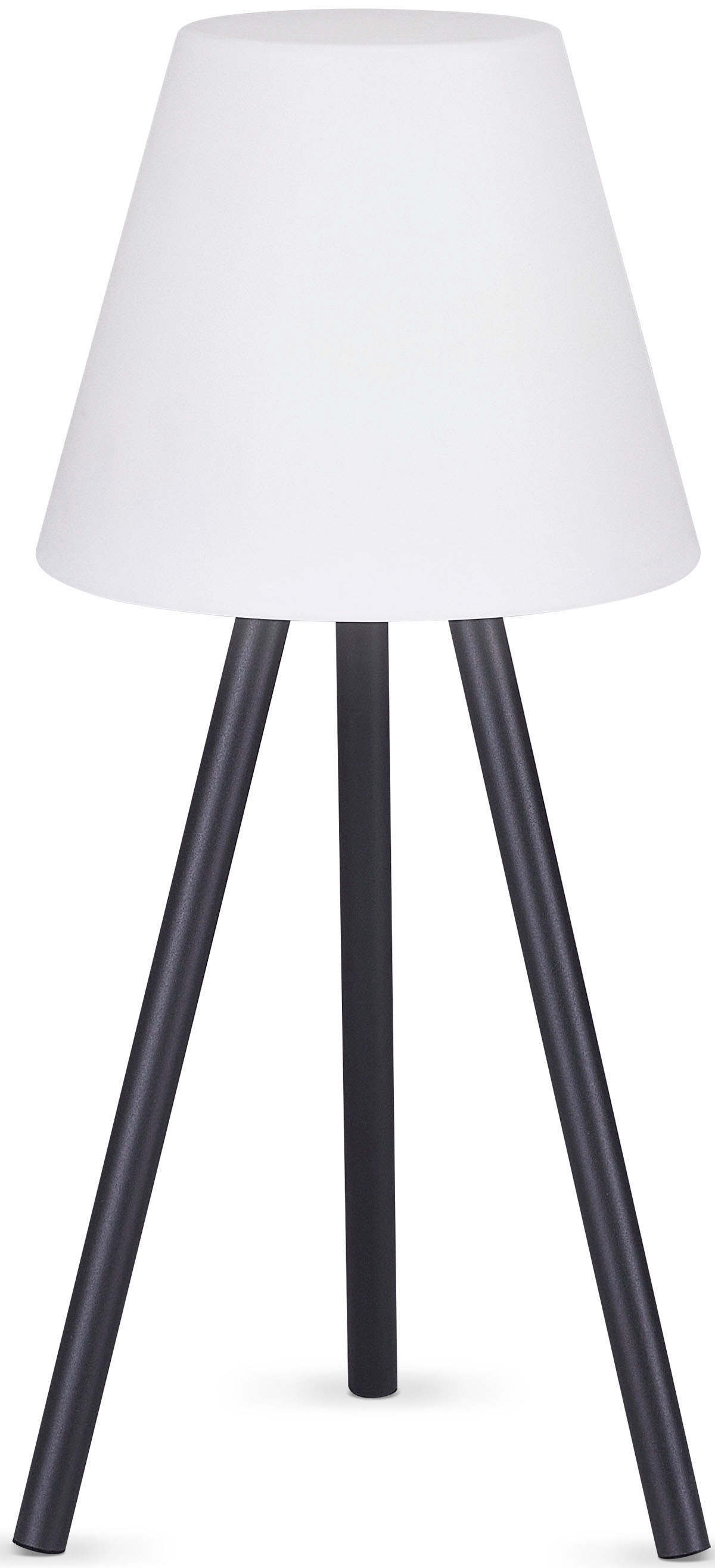 Paco Home Tischleuchte »ROBIN«, Dreibein Outdoor Balkon Für Außen LED Lampe Retro Skandi