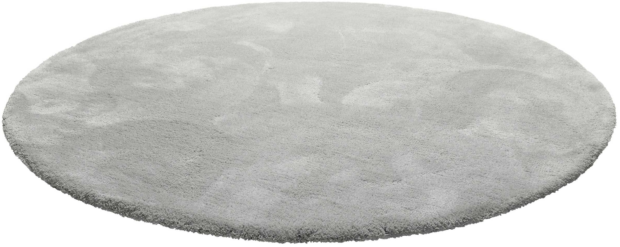 Homie Living Teppich »Pisa«, rund, 25 mm Höhe, Hochflor, Microfaser, uni, weich, Shaggy, Wohnzimmer, Schlafzimmer