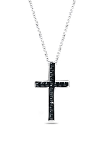 Elli Collierkettchen »Kreuz Anhänger mit Kristalle 925 Silber« kaufen