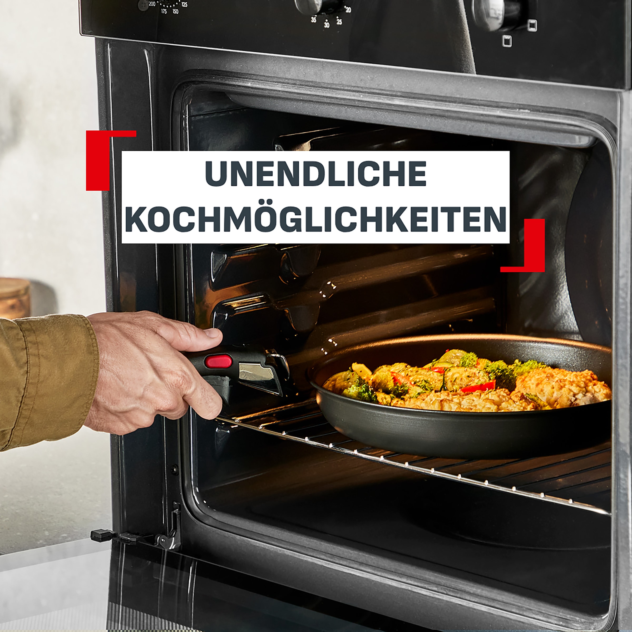 Tefal Pfannen-Set »Ingenio Excellence Fusion« Aluminium Set, 11 tlg. abnehmbarer Ingenio-Griff, Thermo-Signal, stapelbar, Induktion