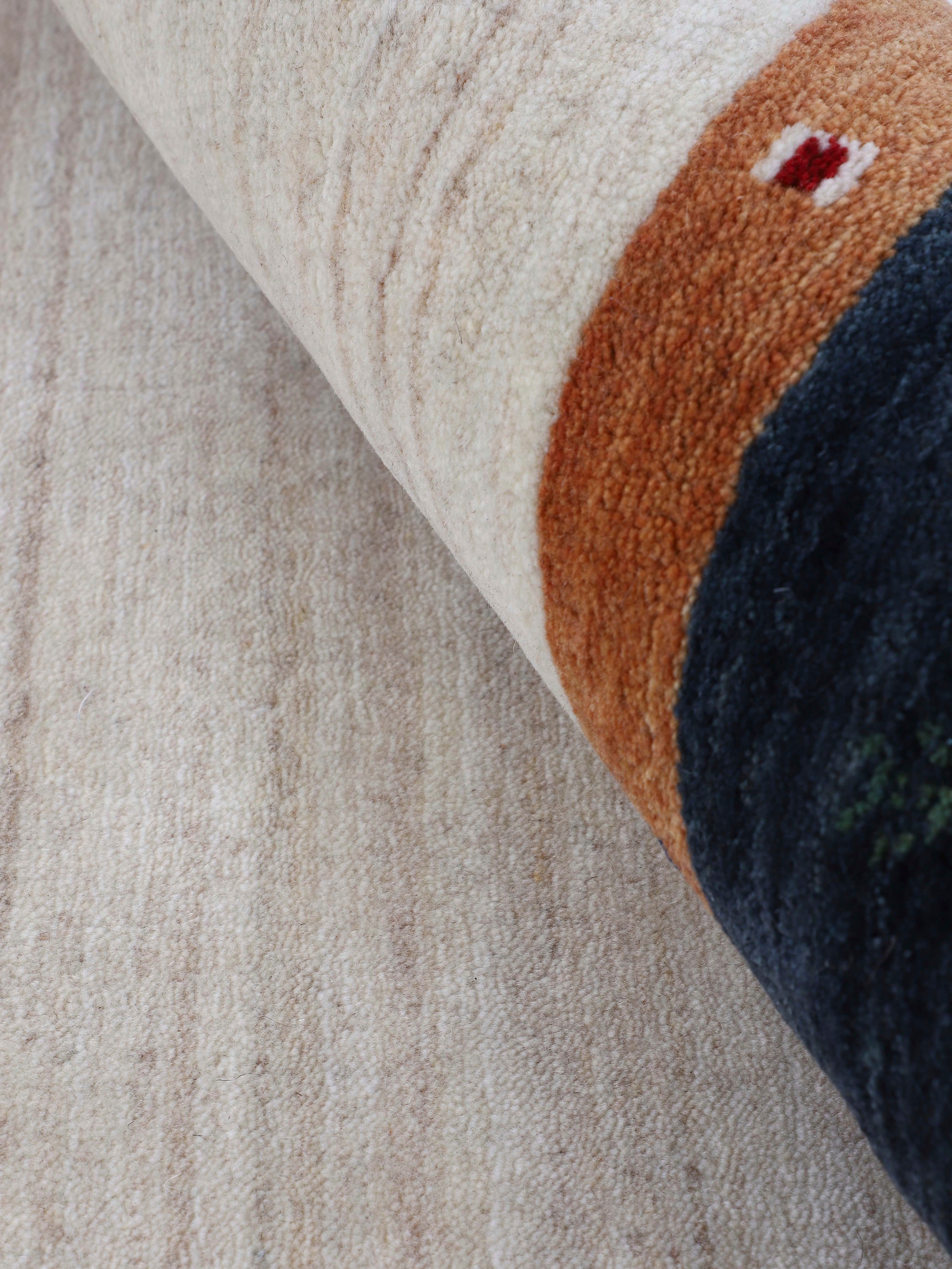 carpetfine Wollteppich »Gabbeh Nura«, rechteckig, 15 mm Höhe, Sehr weicher Flor