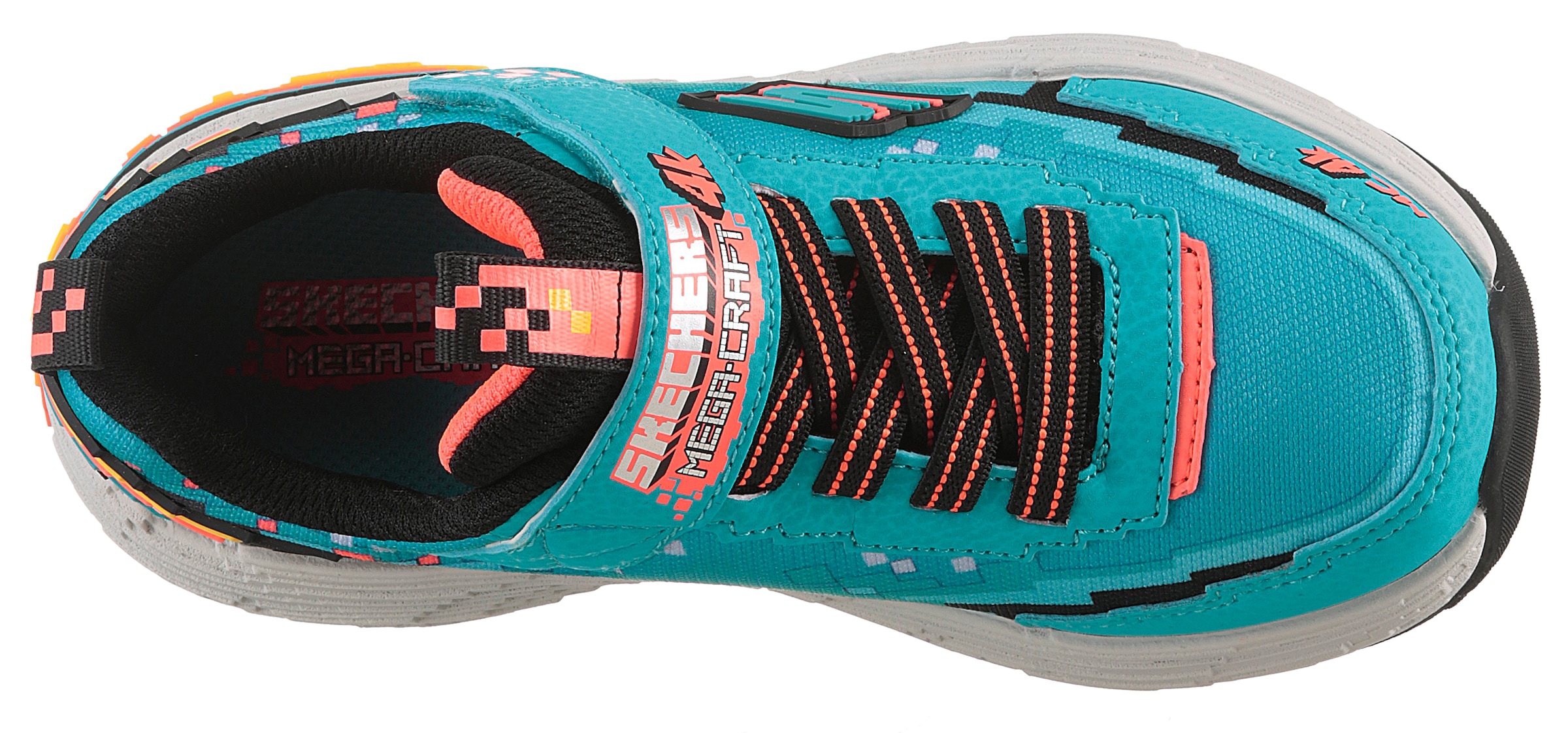 Skechers Sneaker »MEGA-CRAFT 4K«  , Klettschuh im coolen Pixel-Look, Größenschablone zum Download