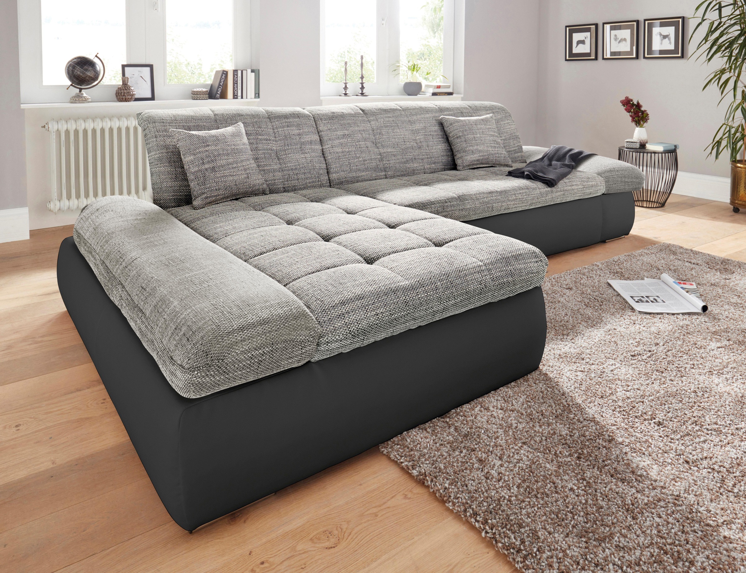 DOMO collection Ecksofa »PB Moric wahlweise mit Bettfunktion + Armteilverst günstig online kaufen