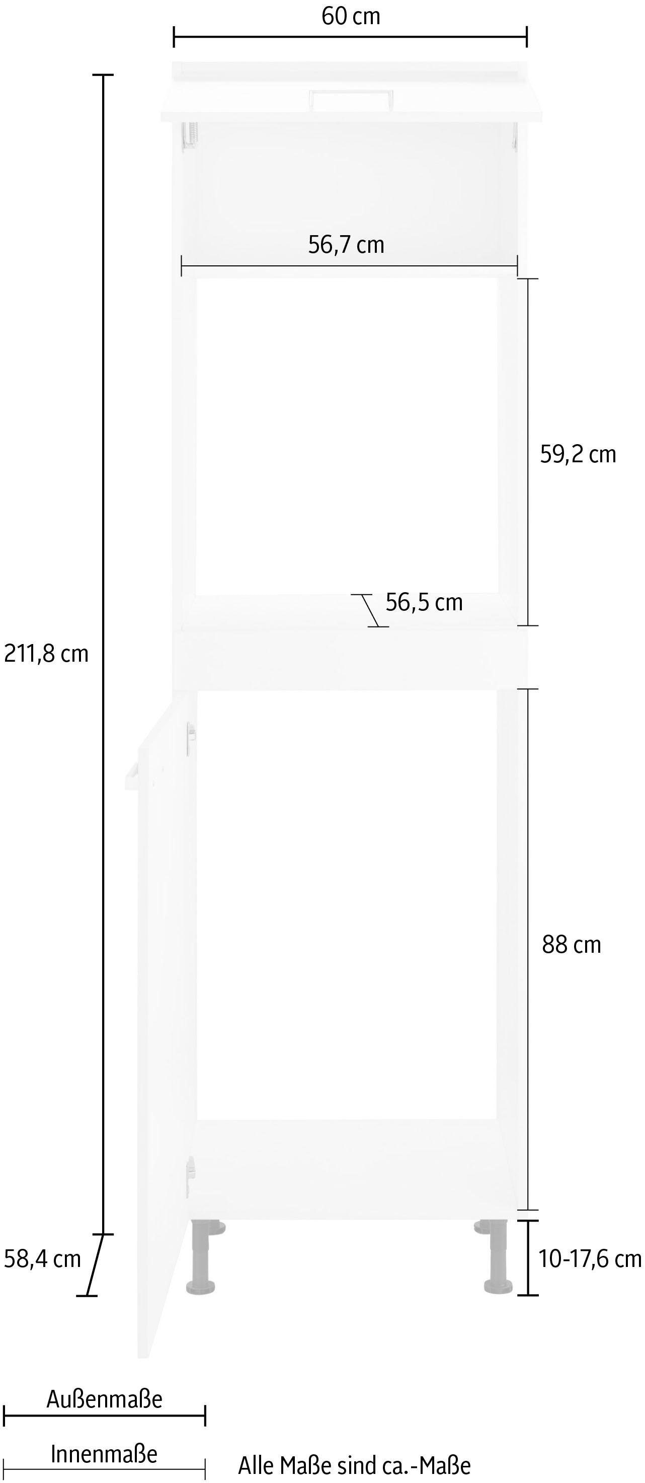 OPTIFIT Backofen/Kühlumbauschrank »Parma« Breite 60 cm