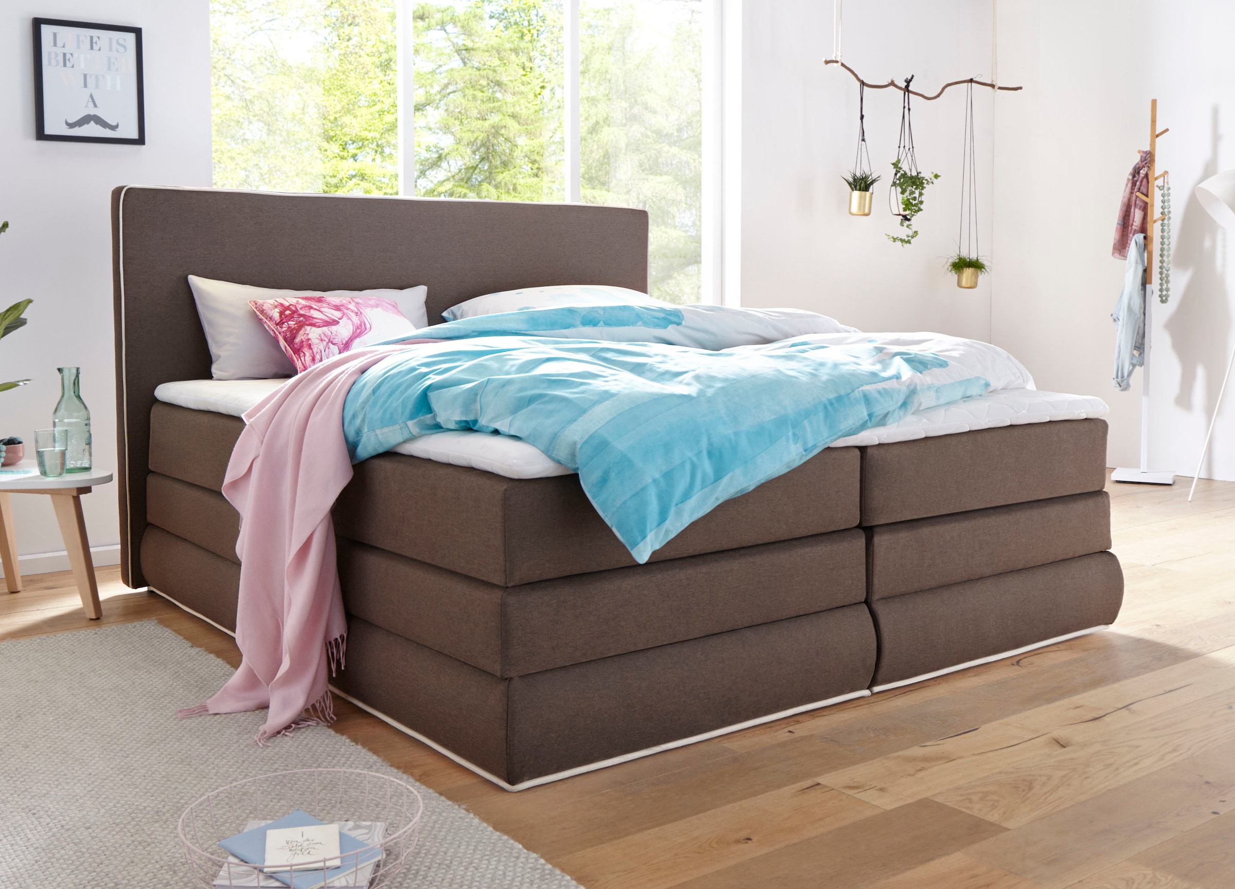 COLLECTION AB Boxspringbett »Ninoni mit Kaltschaummatratze«, inkl. Bettkast günstig online kaufen