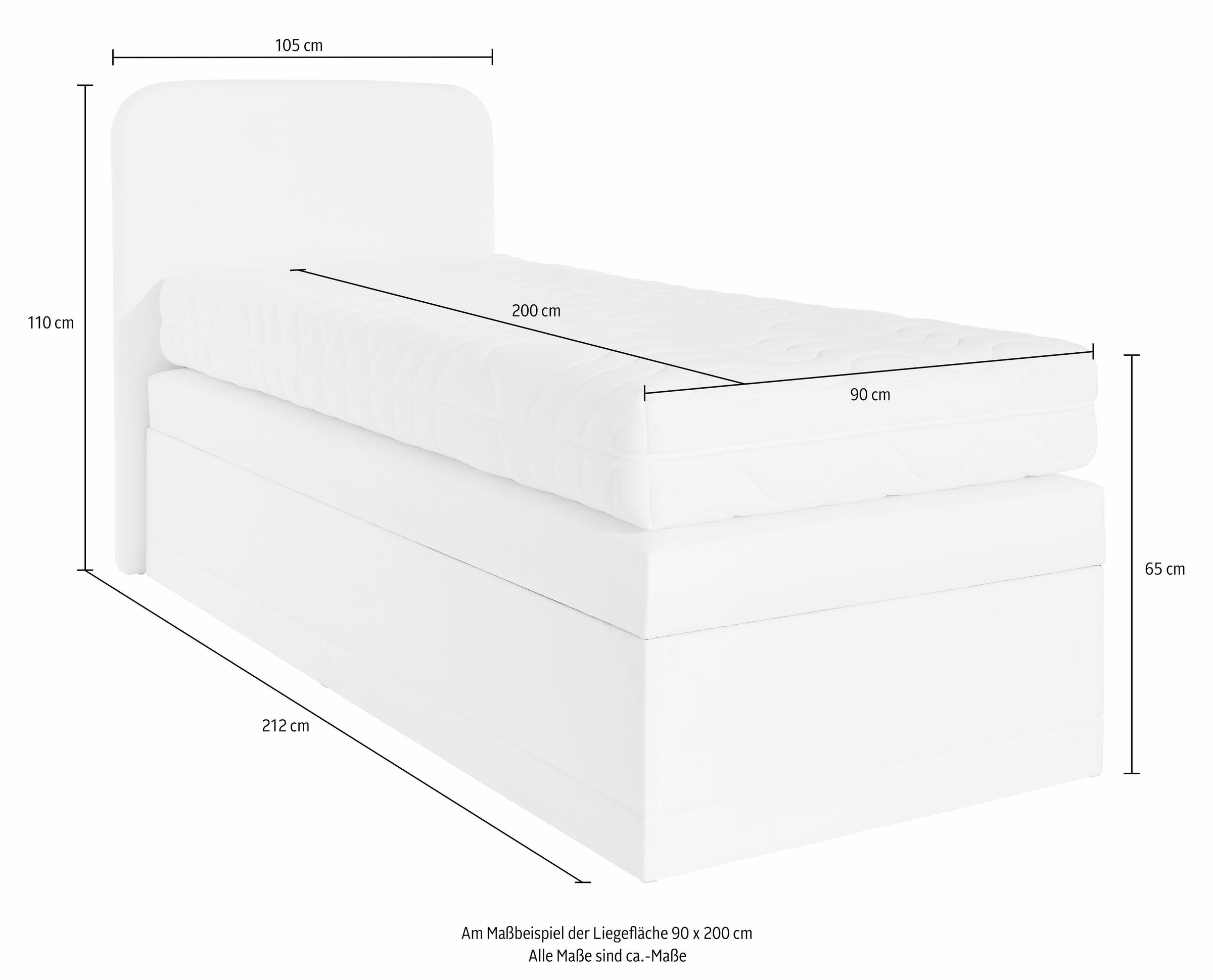 Westfalia Schlafkomfort Boxspringbett, wahlweise mit Bettkasten und 2 Matratzenqualitäten