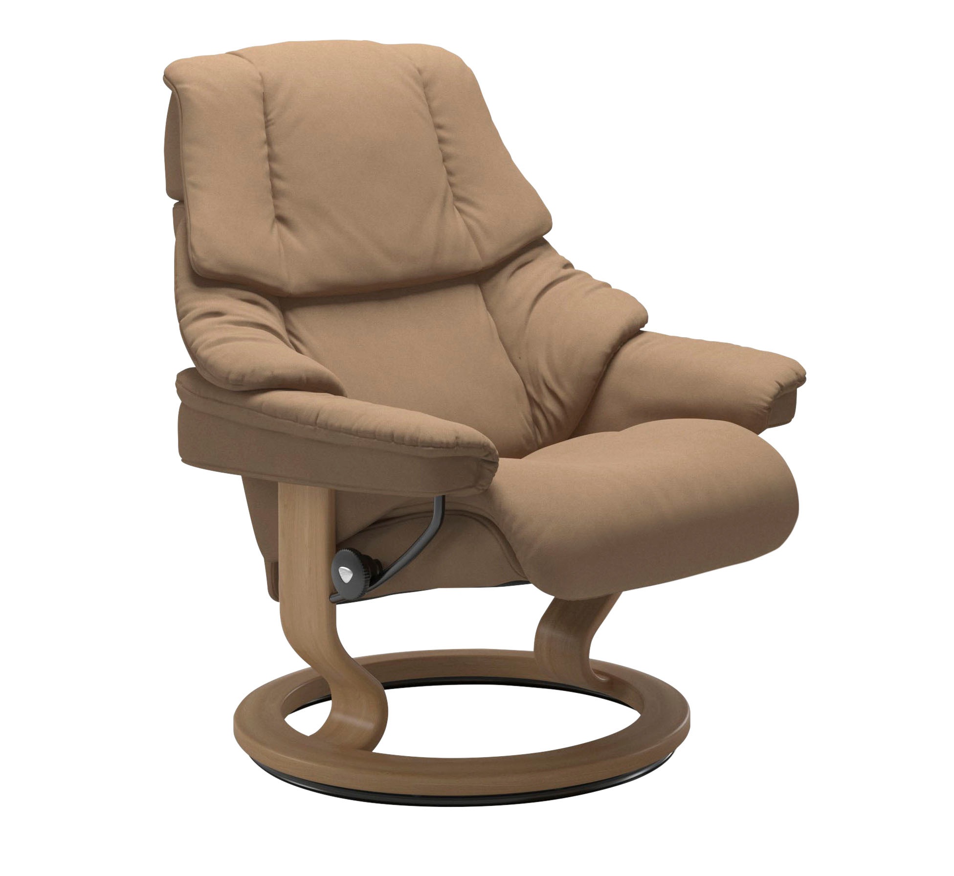 Stressless® Relaxsessel »Reno«, (Set, Relaxsessel mit Hocker), mit Hocker, mit Classic Base, Größe S, M & L, Gestell Eiche