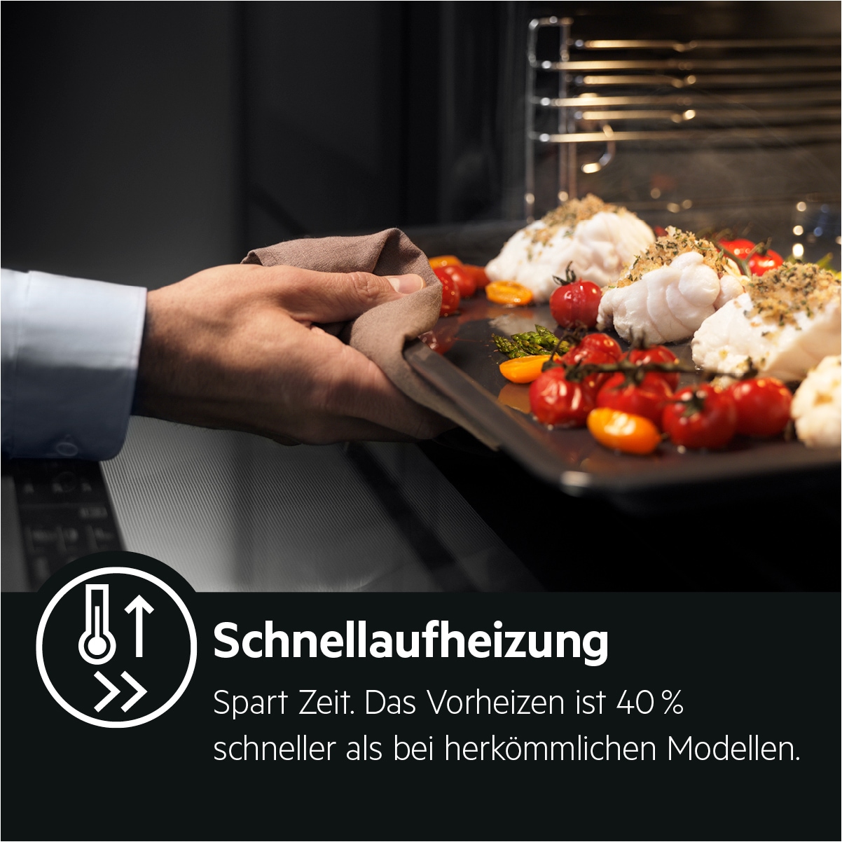 AEG Einbaubackofen Serie 9000 »BSE792220B«, mit Vollauszug, Steam Clean, SteamPro - Dampf- und Sous Vide-Garen, Kerntemperatursensor, Touch