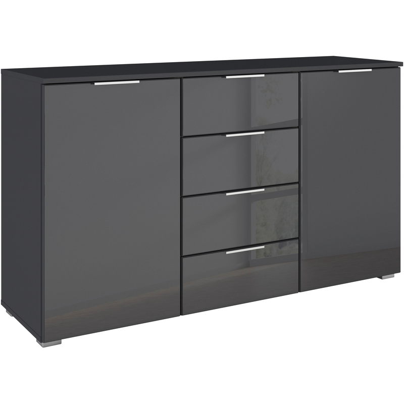 RAUCH Kombikommode »Sideboard Kombikommode Schubladenkommode AGORDO mit Glasfront« in zwei Griff-Farben, Breite 120 cm, vier große Schubladen, mit...