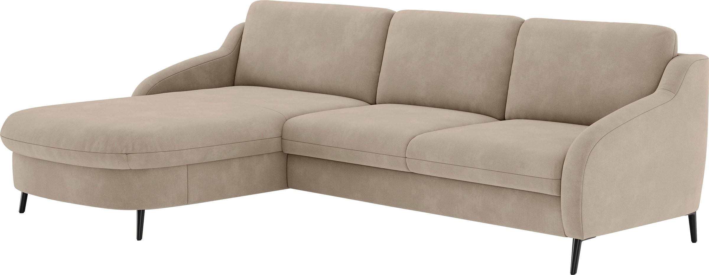 sit&more Ecksofa »Soul L-Form«, wahlweise mit Bettfunktion und Bettkasten oder Schubkasten