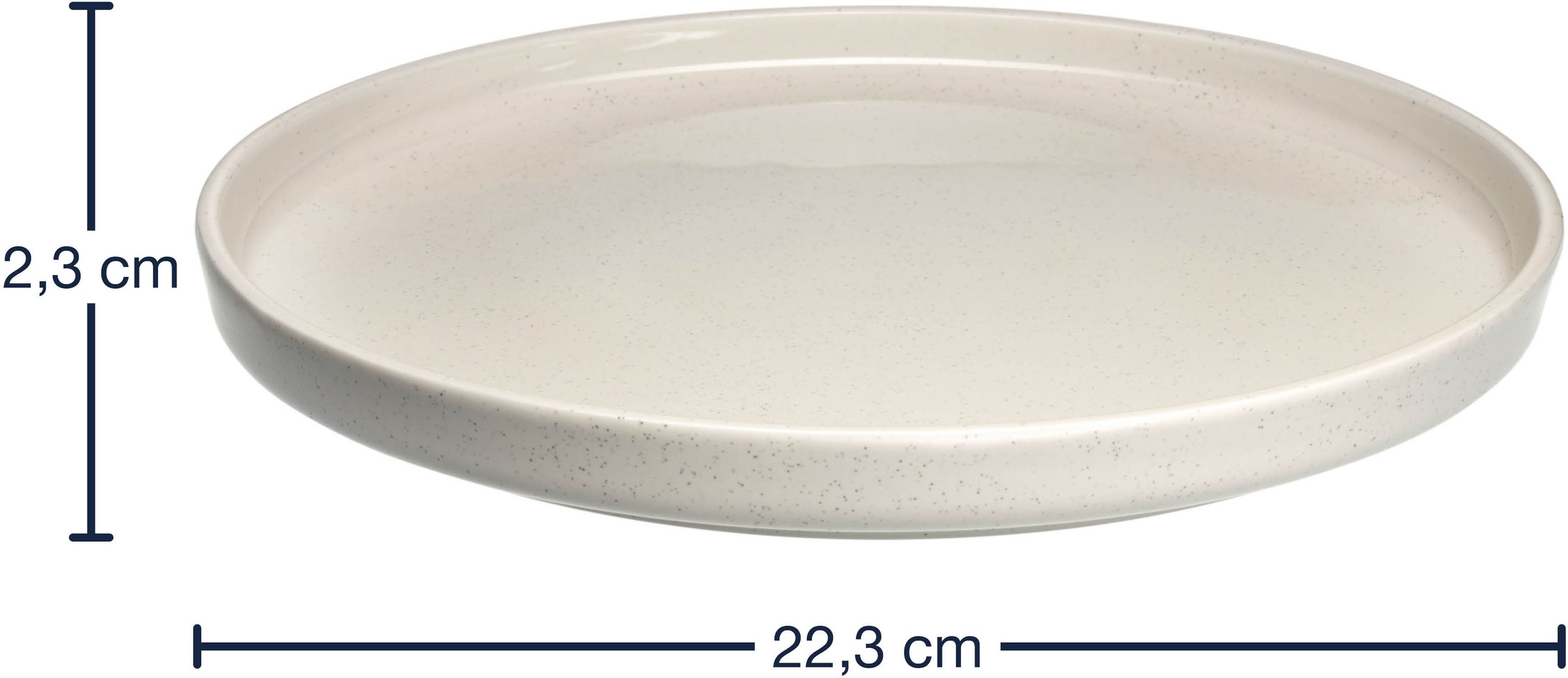 LEONARDO Teller-Set »Speiseteller ROMA, Keramikteller, ca. 22 cm, 6-teilig«, (Set, 6 tlg.), Geschirr-Set, Service, spülmaschinengeeignet
