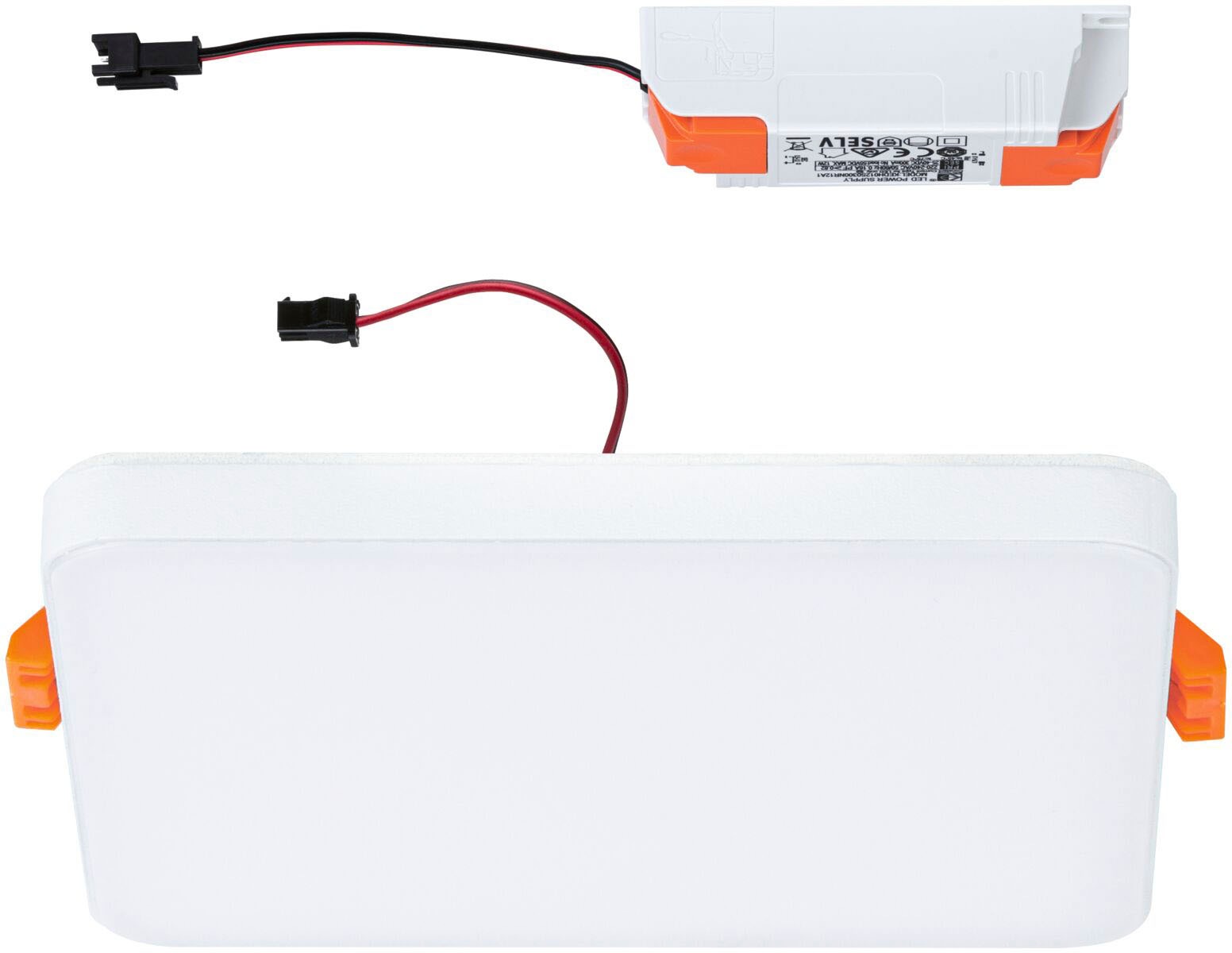 Paulmann LED Einbauleuchte »Veluna VariFit Edge IP44 eckig 120x120mm 650lm 4000K Weiß«, 1 flammig, LED Einbaupanel IP44 eckig 120x120mm 650lm 4000K Weiß