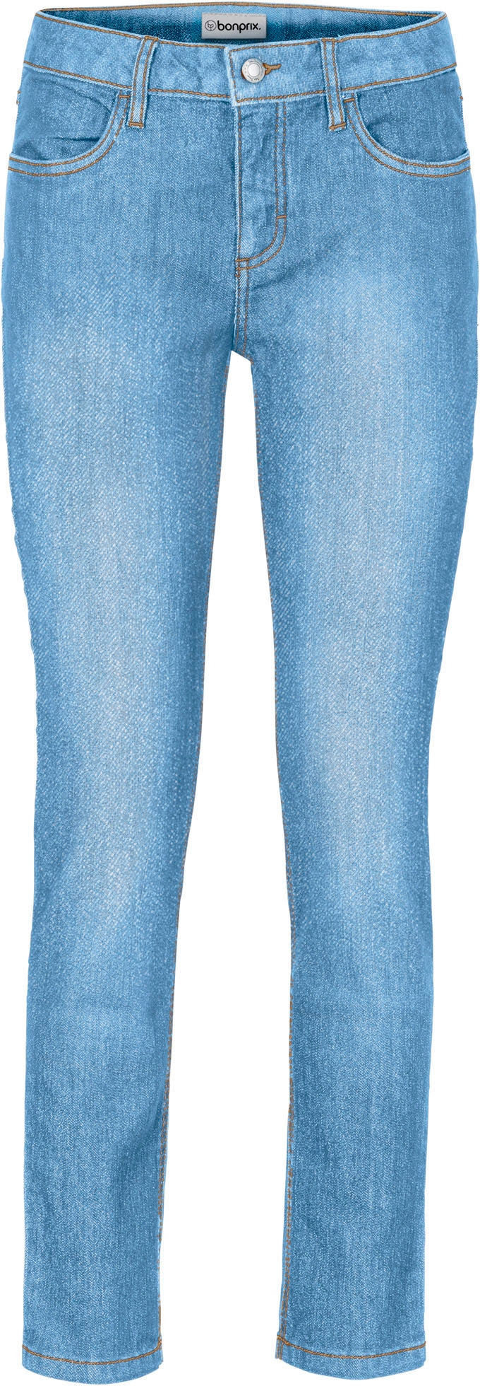 bonprix 7/8-Jeans »Slim Fit Jeans Mid Waist, cropped« Slim fit Passform, aus Baumwollmischung, mit vier Taschen