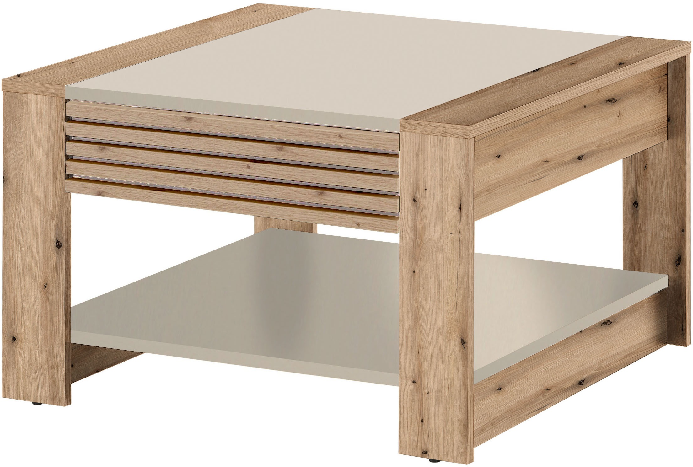 Stolkom Couchtisch »Feli Couchtisch B/H/T 70x42x70 cm« 1 Stk. tlg. MDF, fest verleimten Stäbchen