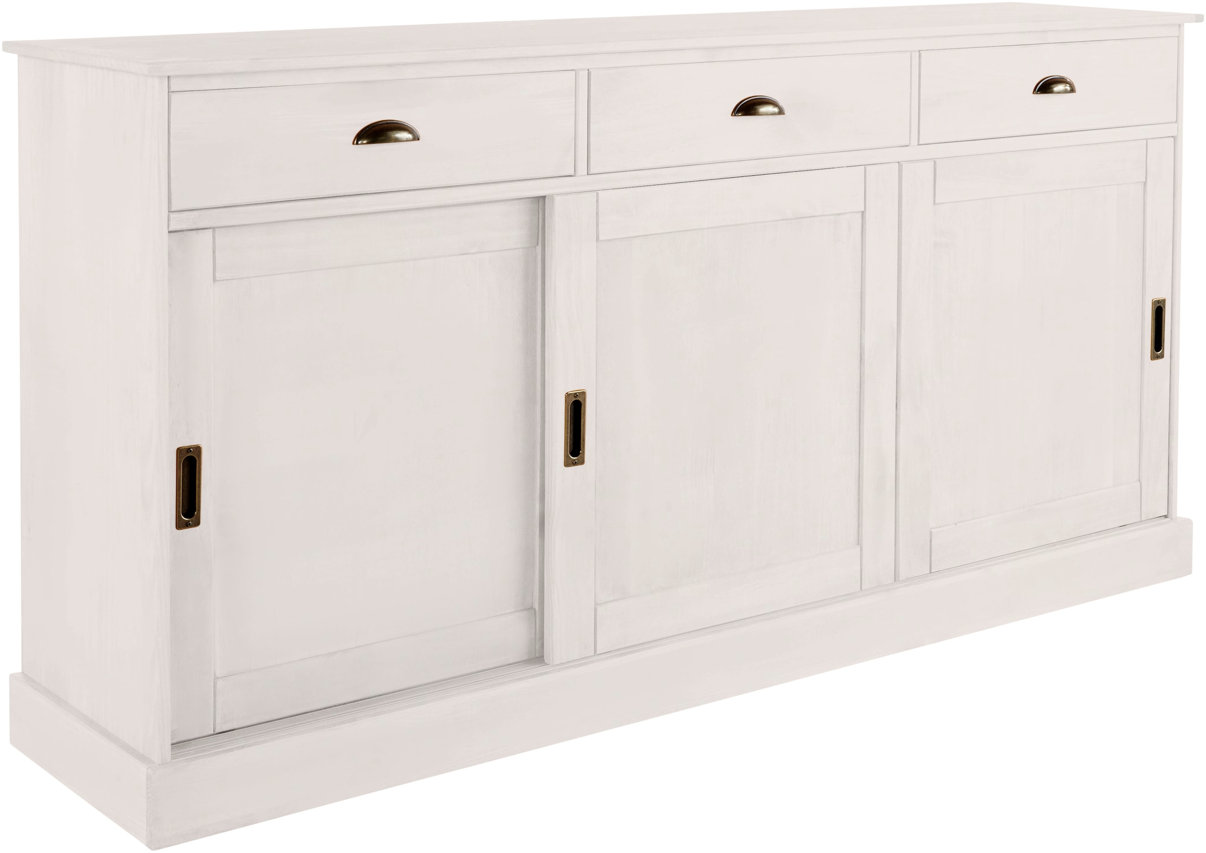 Home affaire Sideboard »Schröder«, Kommode, 3 Schiebetüren, 3 Schubkasten, aus massivem Kiefernholz