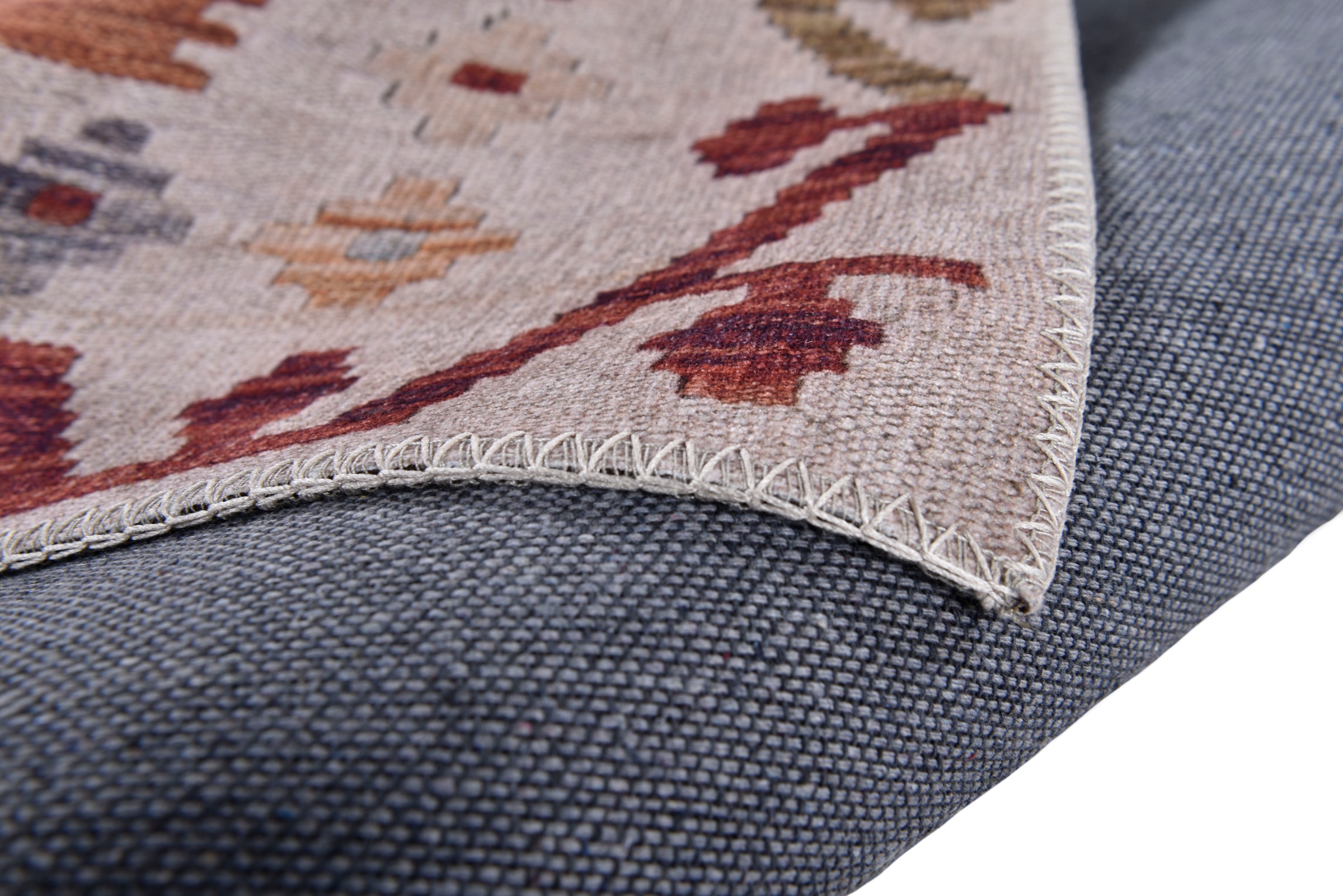 Gino Falcone Teppich »Cecilia 27596« rechteckig 3 mm Höhe Flachgewebe, bedruckt, ideal im Wohnzimmer & Schlafzimmer