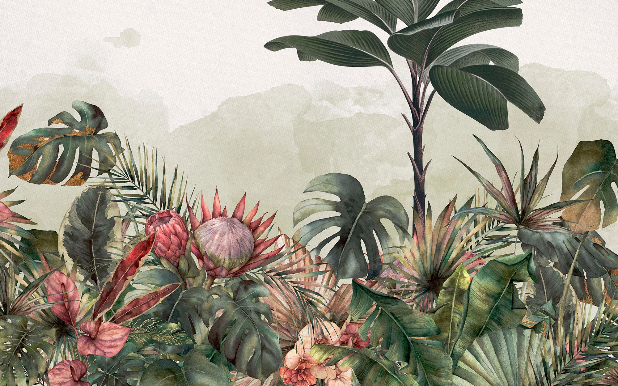 Komar Fototapete »Digitaldruck Vlies - Jungle Spot - Größe 400 x 250 cm«, bedruckt, Wohnzimmer, Schlafzimmer