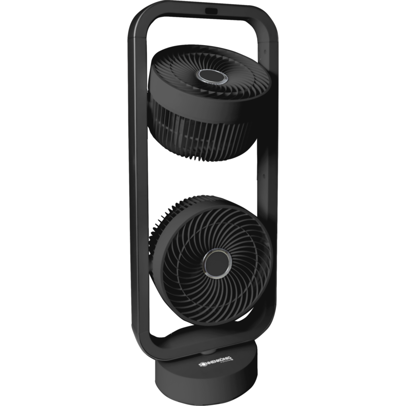 SONNENKÖNIG Standventilator »Vind 2 schwarz, 7h Timer, 728m3/h, 3 Geschwindigkeitsmodi« 3 Ventilationsstufen, Touch-Funktion, Oszillation schwarz