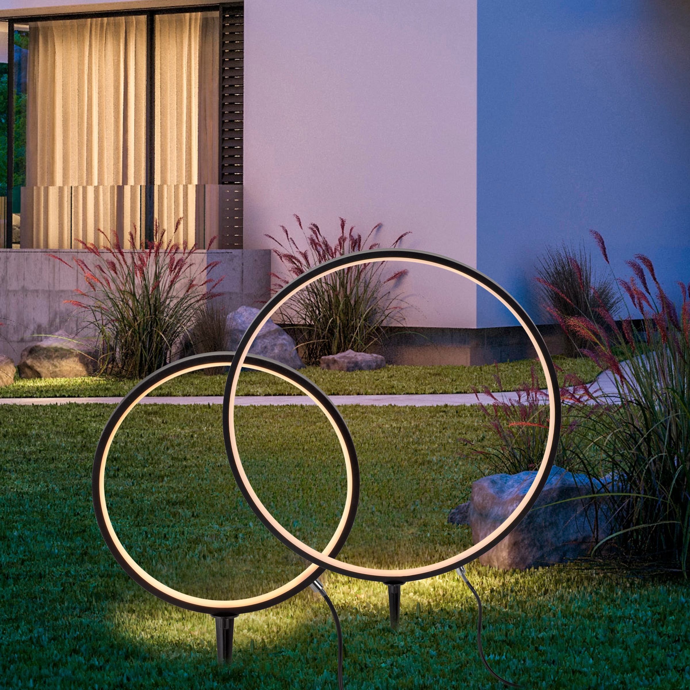 JUST LIGHT Gartenleuchte »ZIRKULU Set«, 1 flammig, Leuchtmittel LED-Board | LED fest integriert, LED l IP65