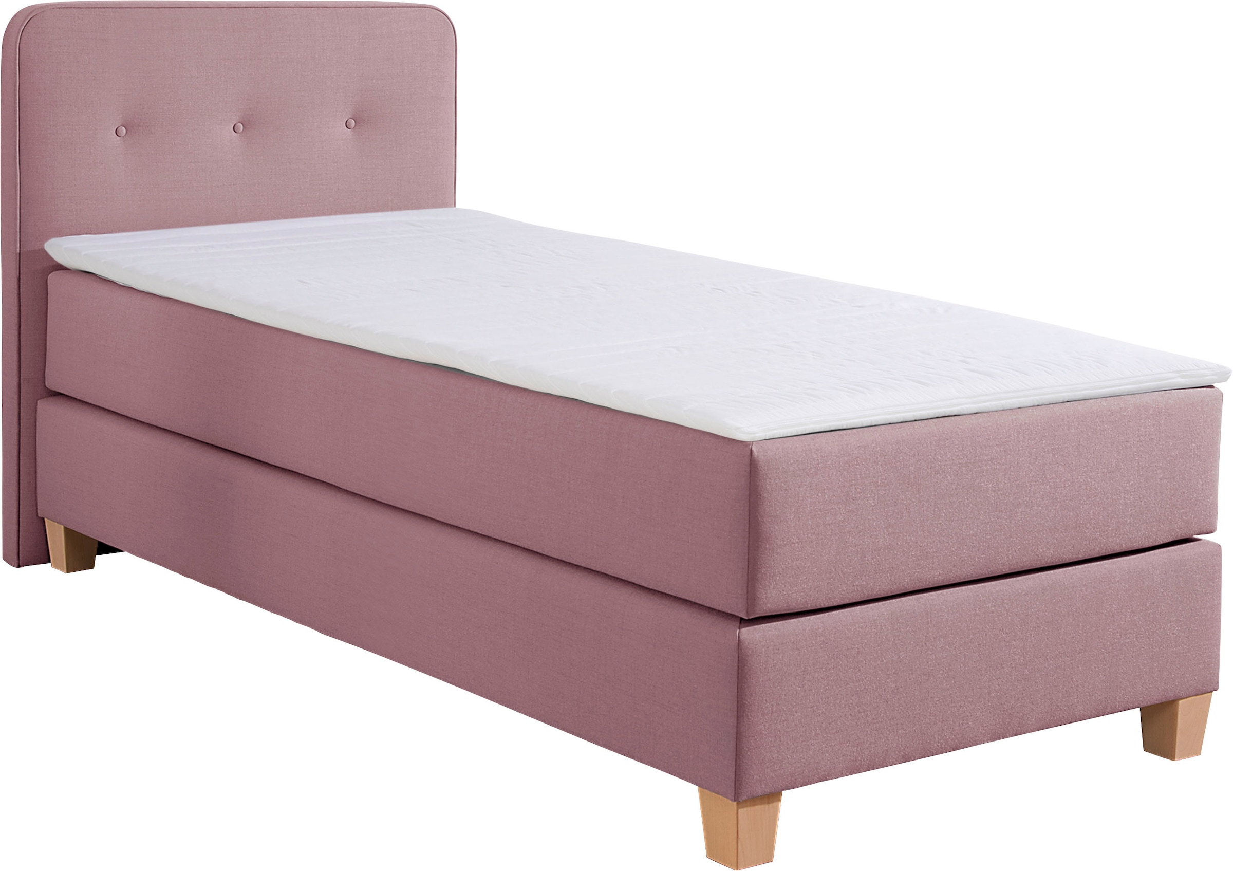 Home affaire Boxspringbett »Fargo« inkl. Topper, in 3 Matratzenarten, in Samt- oder Strukturstoff