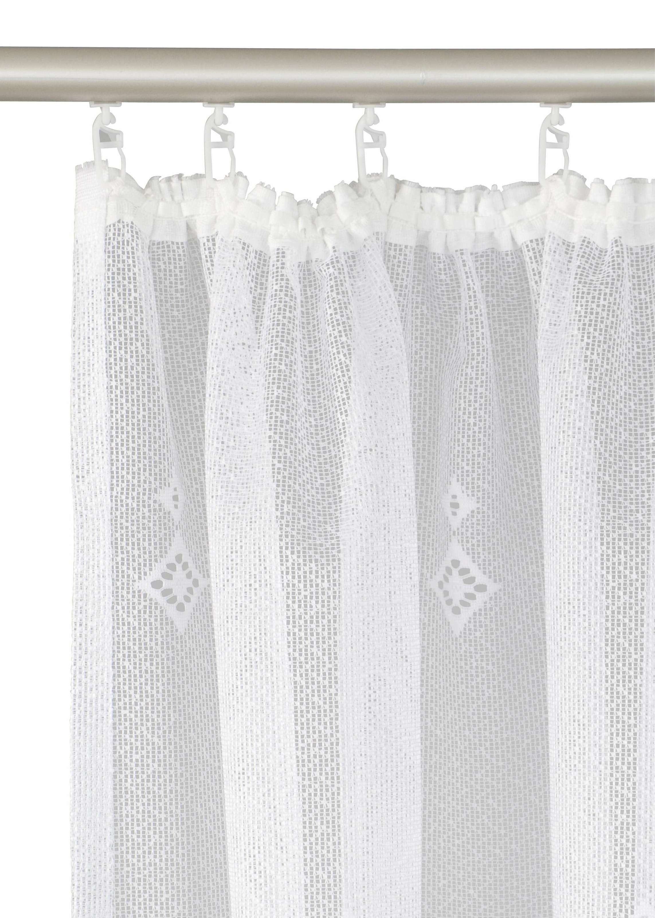 Weckbrodt Gardine »Wien«, (1 St.), Jacquard, strukturiert, Allover,floral,halbtransparent, Bordüre, Store