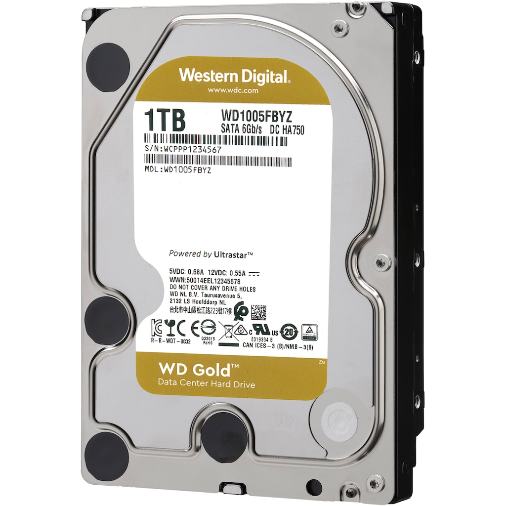 Western Digital HDD-Festplatte »WD Gold«, 3,5 Zoll, Anschluss SATA