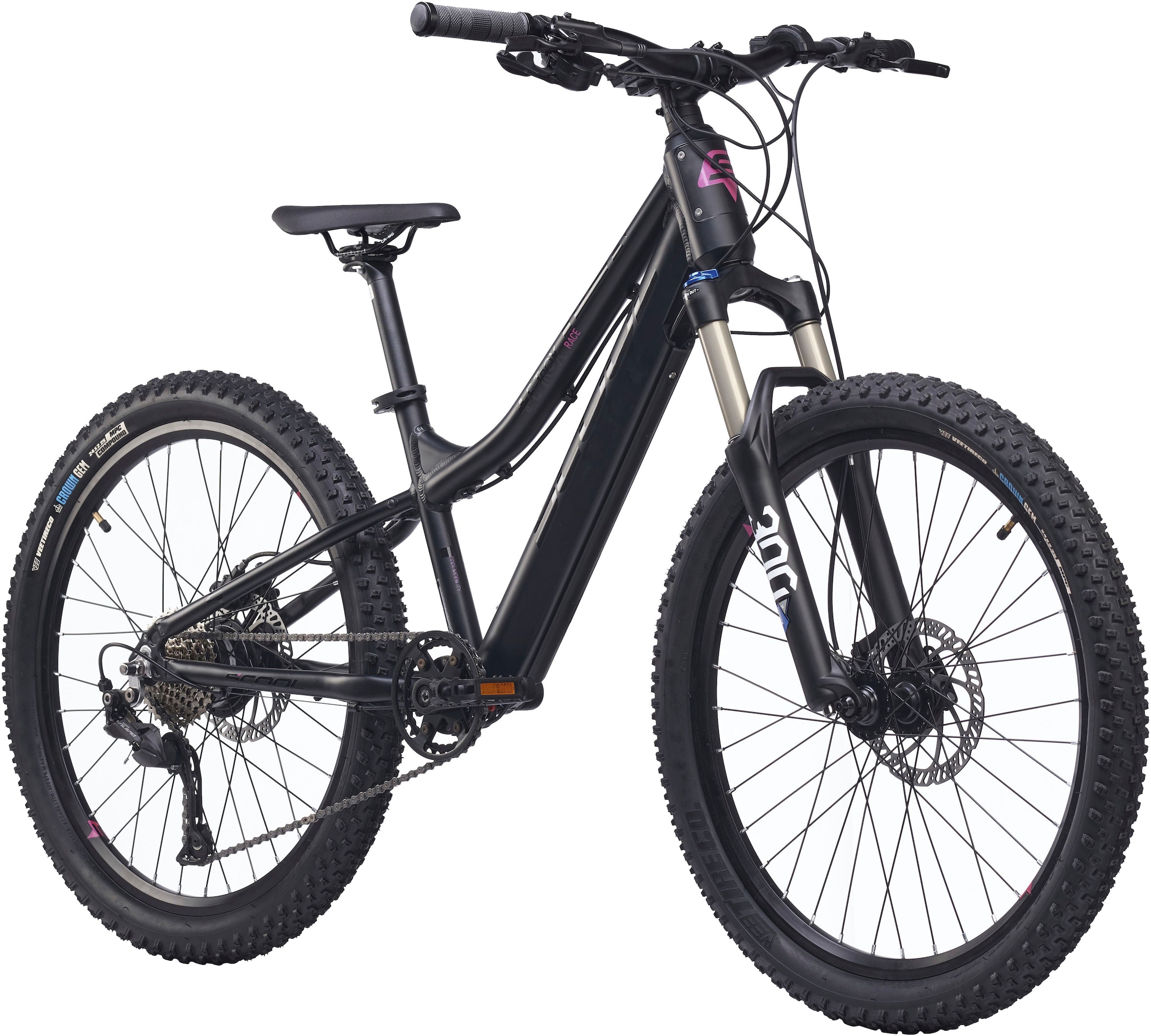 S’COOL »S'COOL e-troX race 24-9S Alivio - Oxid/Pink« 9 Gang Shimano Kettenschaltung Heckmotor 252 W