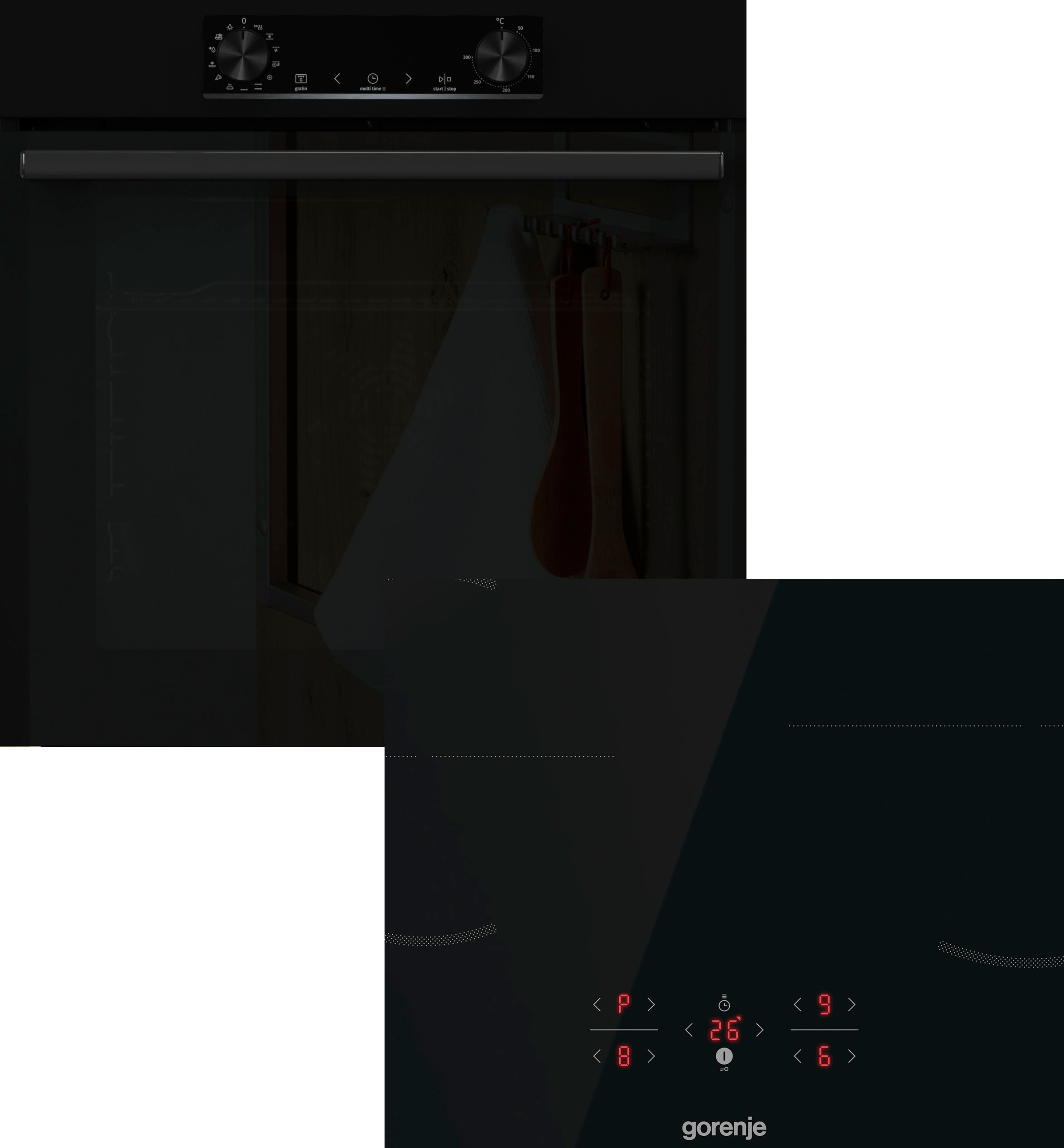 GORENJE Backofen-Set »BOP6737E02BK«, mit Teleskopauszug nachrüstbar, Pyroly günstig online kaufen