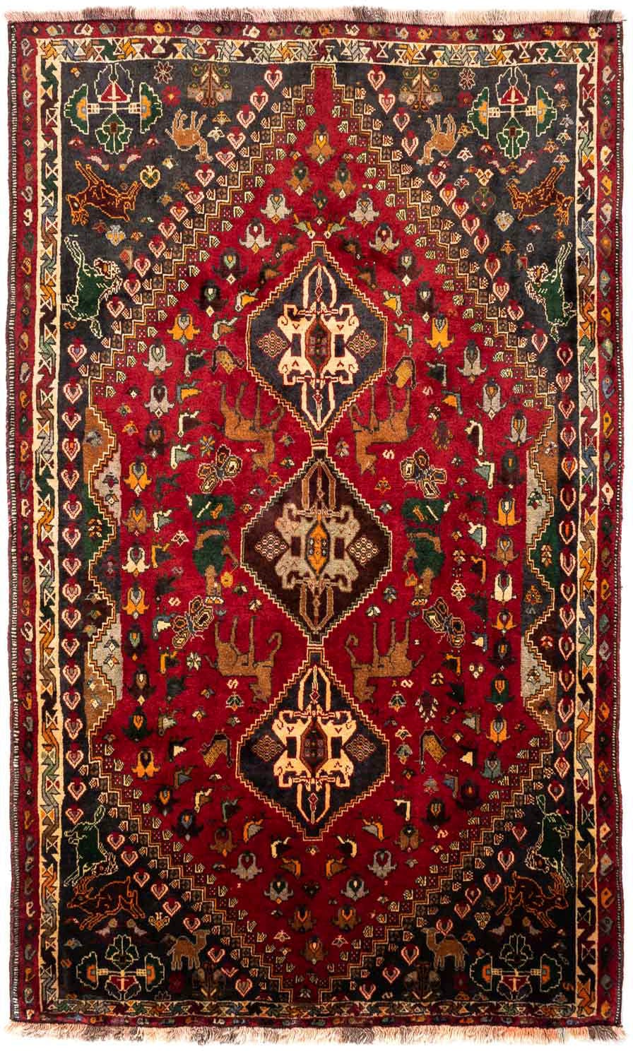 morgenland Wollteppich »Shiraz Medaillon 270 x 175 cm«, rechteckig, 1 mm Hö günstig online kaufen