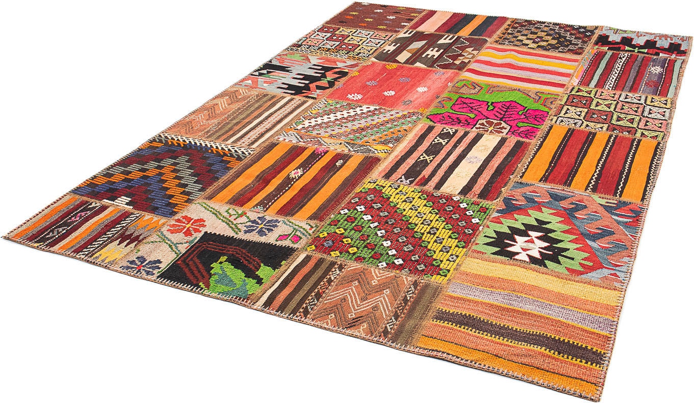 morgenland Wollteppich »Patchwork Patchwork 240 x 170 cm«, rechteckig, 5 mm günstig online kaufen