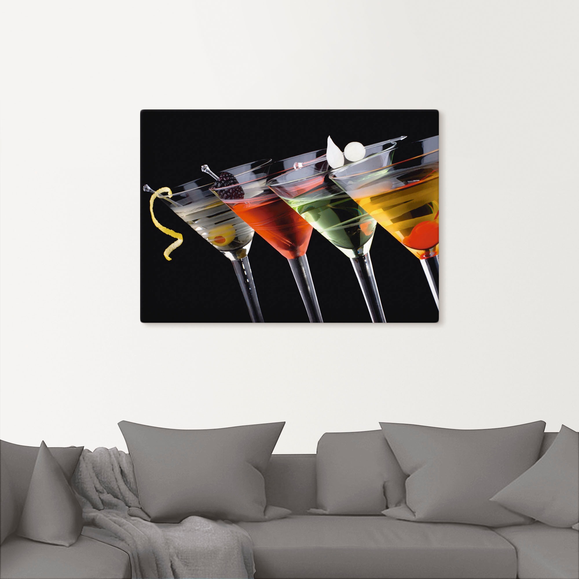 Artland Wandbild »Klassische Martini - Cocktail«, Getränke, (1 St.), als Leinwandbild, Poster, Wandaufkleber in verschied. Größen