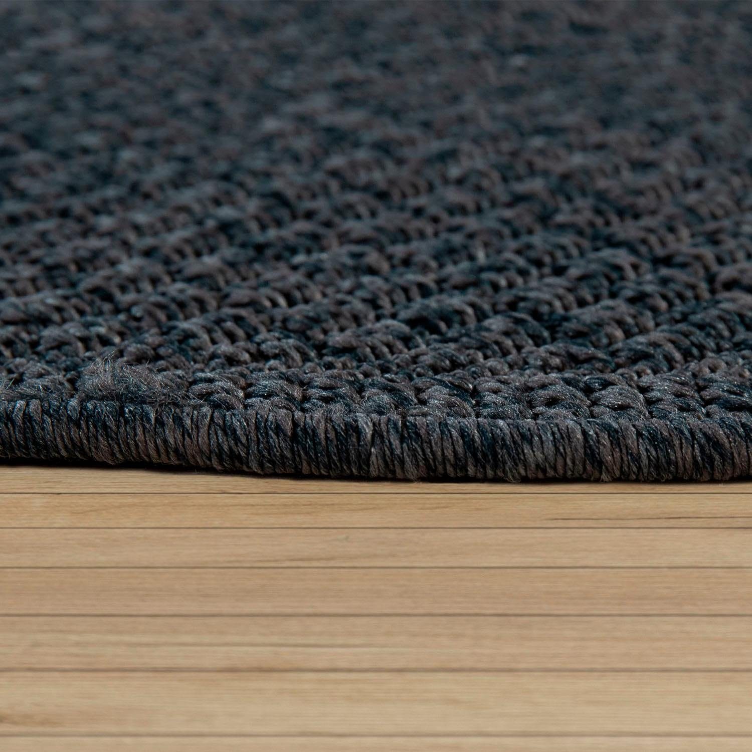 Paco Home Teppich »Timber 125«, rund, 4 mm Höhe, Flachgewebe, Sisal Optik, In- und Outdoor geeignet, Wohnzimmer