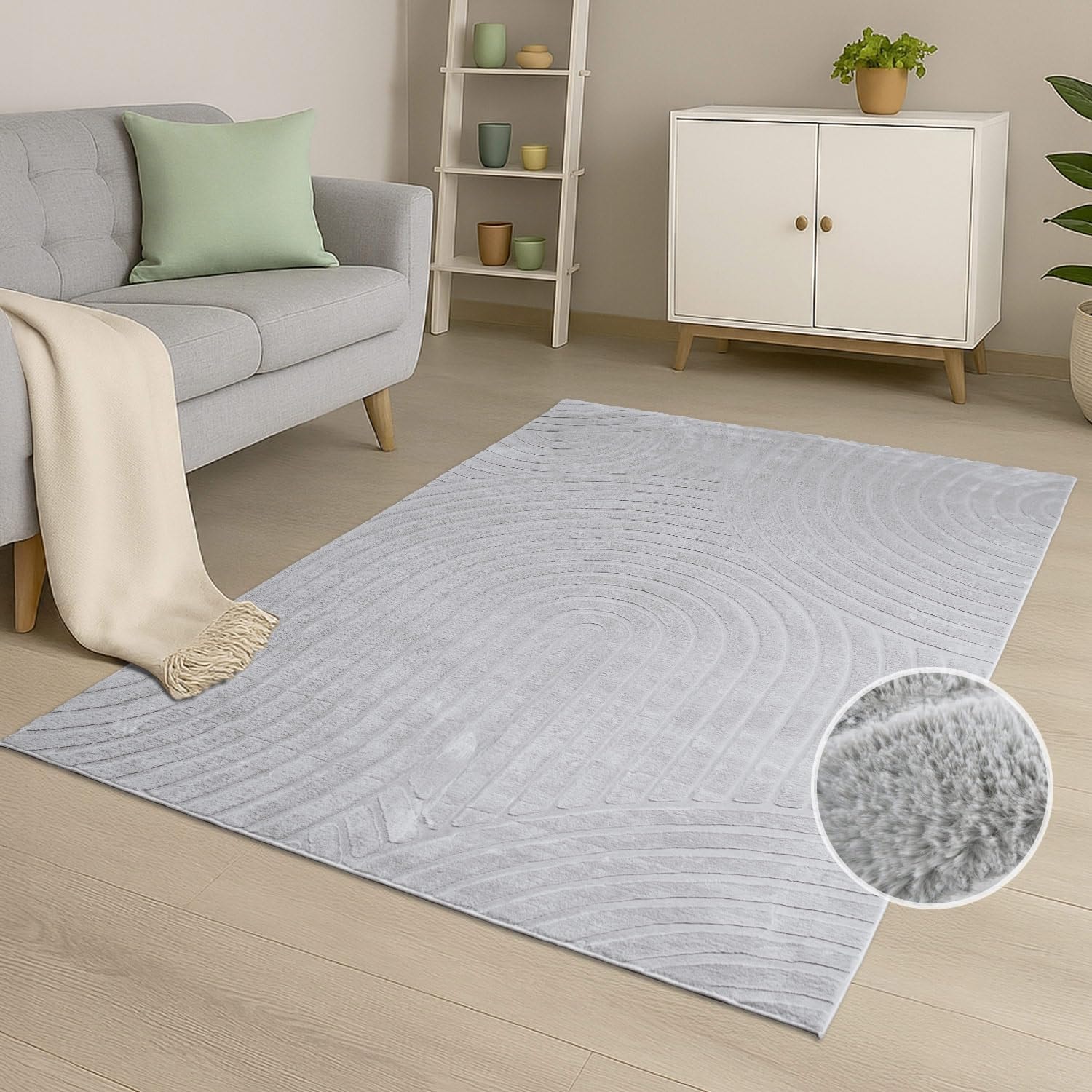 Carpet City Teppich »WAVES 501« rechteckig 12 mm Höhe Kurzflor, Hochtief-Mu günstig online kaufen