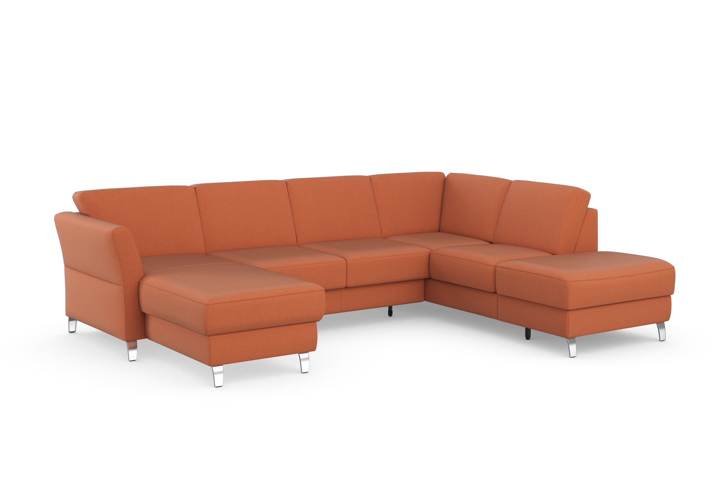 sit&more Wohnlandschaft »Visby U-Form«, Wahlweise mit Bettfunktion und Stauraum, frei im Raum stellbar