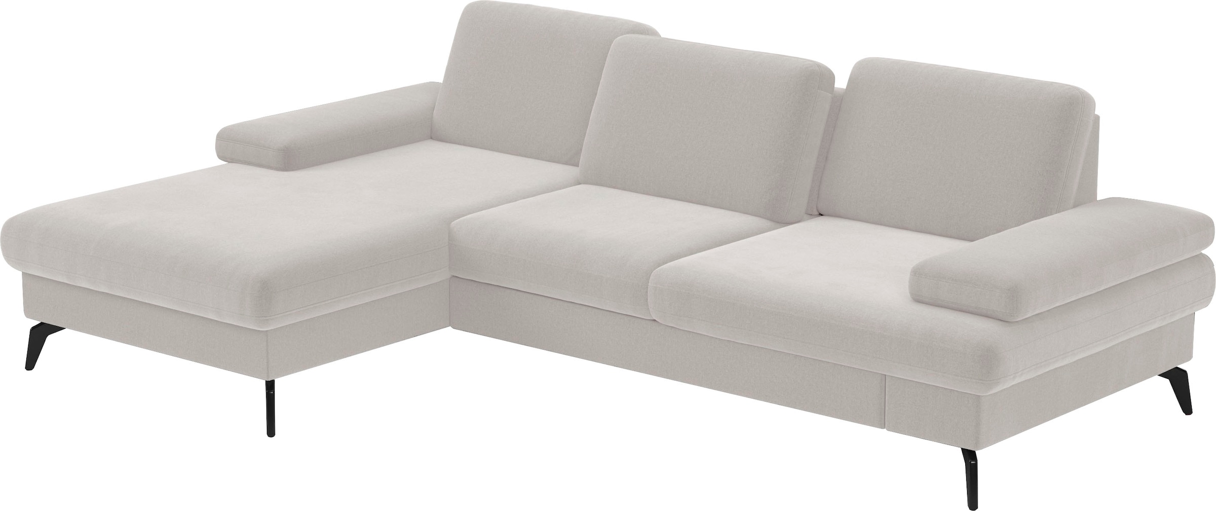 sit&more Ecksofa »Morris L-Form, inkl. Sitztiefenverstellung« wahlweise mit Armteilverstellung, Bettfunktion & Bettkasten