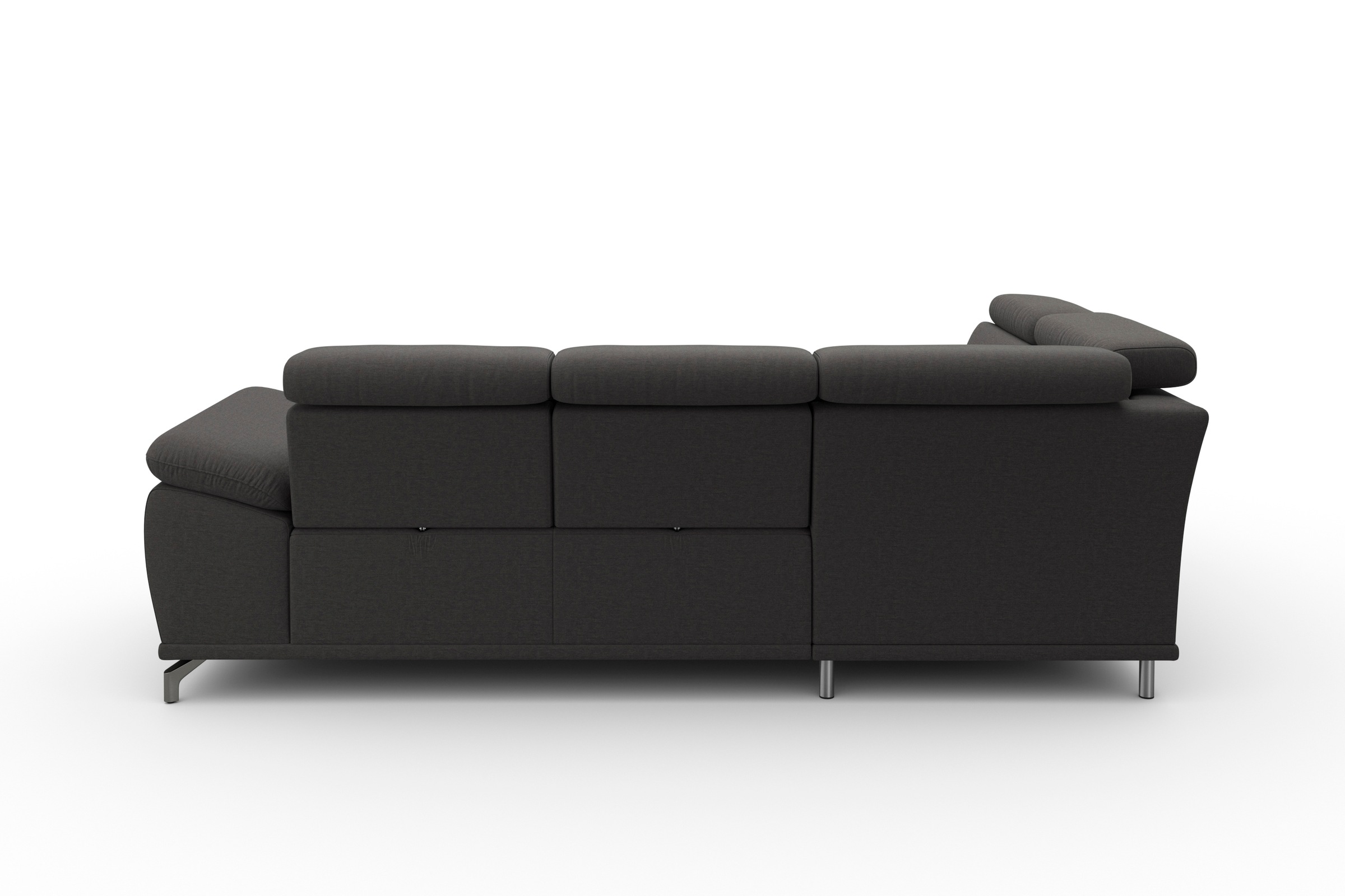 sit&more Ecksofa »Cabrio L-Form, mit Sitztiefenverstellung, Arm- und Kopfteilverstellung«, 3 Nierenkissen, Federkern, optional Bettfunktion und Stauraum