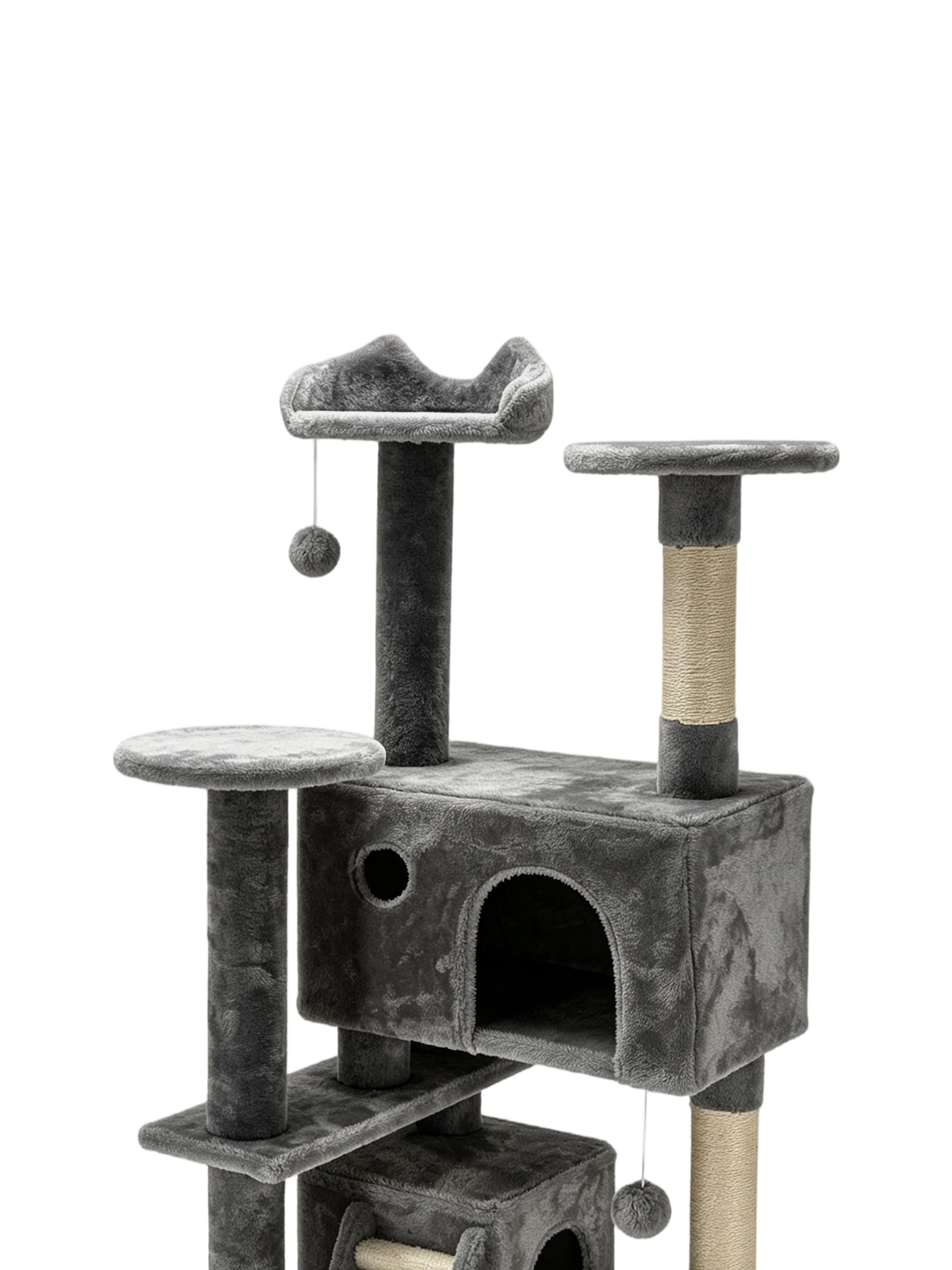 OTTO home Kratzbaum »Kitty« 178 cm hoch stabile Spanplatte, robuster Sisal und kuscheliger Plüsch