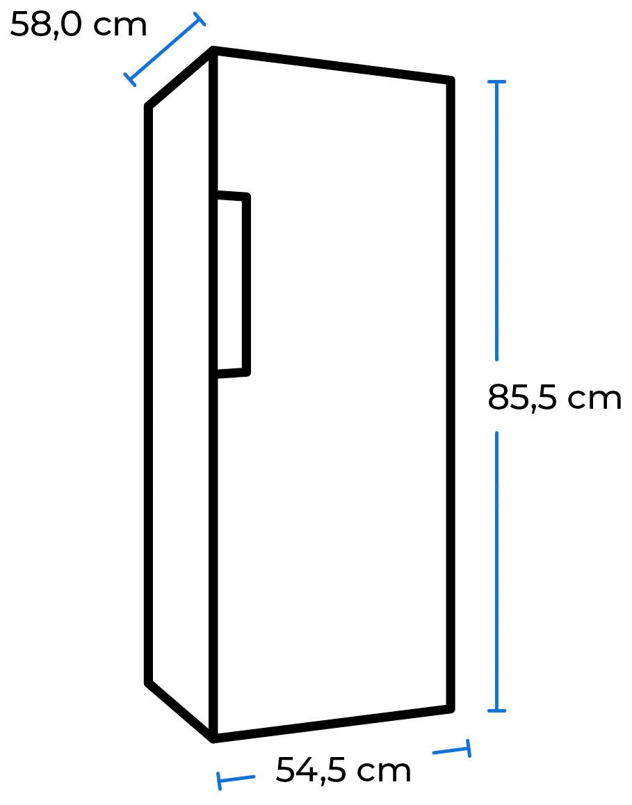 exquisit Gefrierschrank »GS81-040C schwarz«, 85,5 cm hoch, 54,5 cm breit, energiesparend in Energieefizienz C, 87 Liter Nutzinhalt, 4 Sterne
