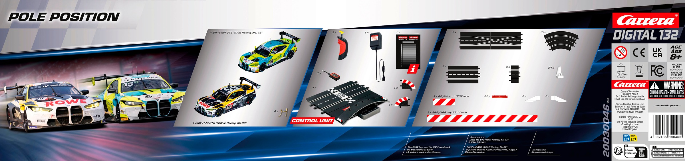 Carrera® Autorennbahn »Carrera Digital 132 Pole Position mit BMW M4 GT3«