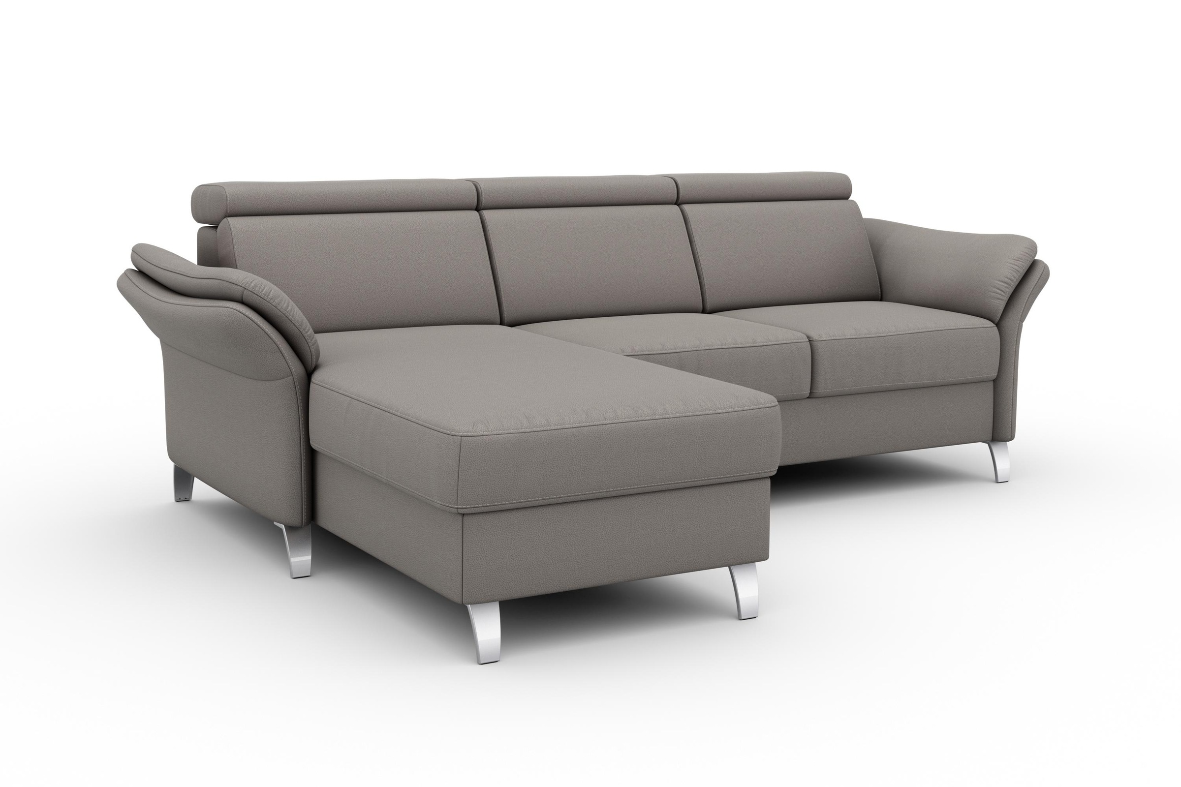 sit&more Ecksofa »Vincenzo L-Form«, inklusive Kopfteilverstellung, wahlweise mit Bettfunktion, Bettkasten