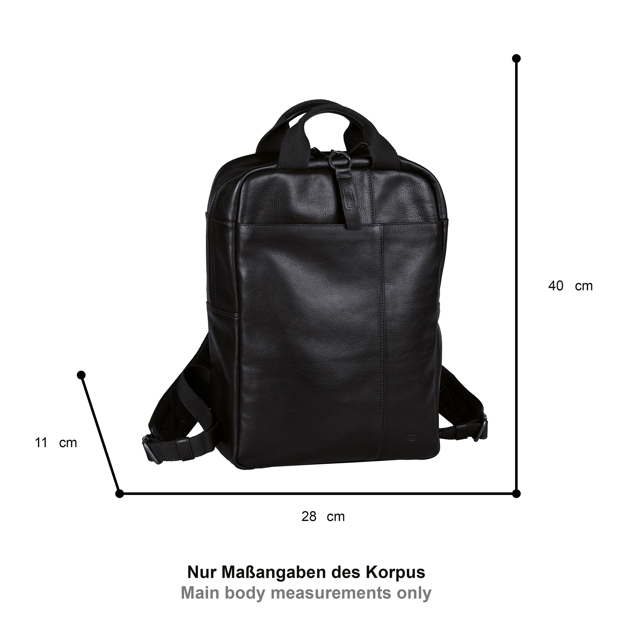 camel active Rucksack »Pine« aus pflanzlich gegerbtem Rindsleder im kernigen Look mit Laptopfach